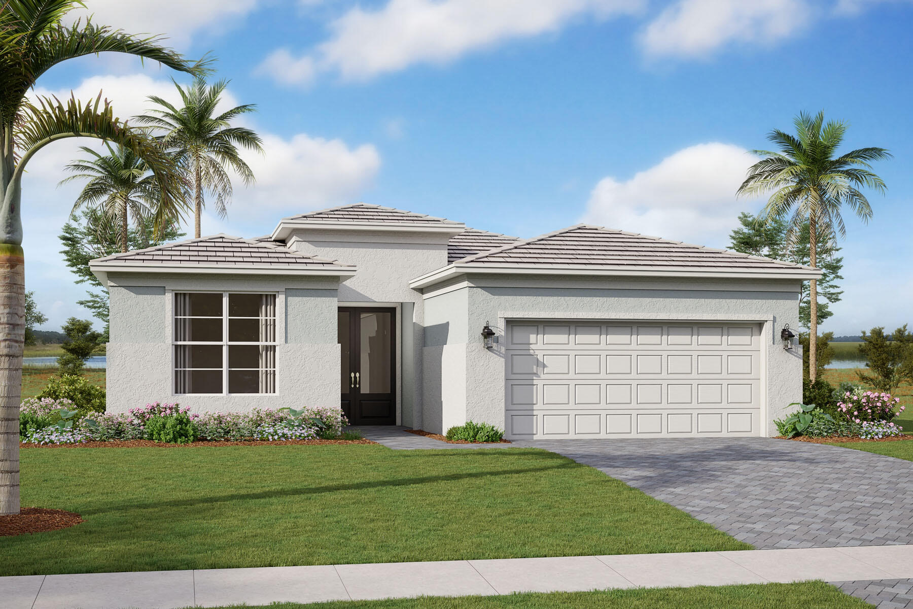 This beautiful Sage Elite floorplan offers 3 bedrooms, 2.5 baths, and a spacious open-concept layout designed for modern living. This thoughtfully crafted home features a welcoming foyer, a versatile flex space, and a seamless flow between the kitchen, dining, and great room. The Sage Elite also includes a private owner's suite with a walk-in closet and a covered lanai, perfect for enjoying Florida outdoor living.