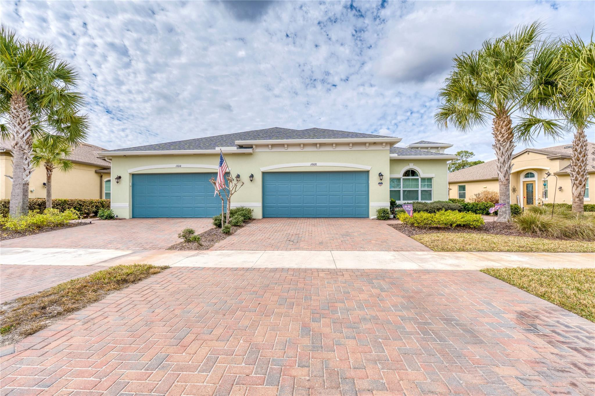 Price just reduced! An incredible opportunity to own in a desirable 55+ community offering resort-style amenities, including a sparkling pool and beautifully maintained common areas. This stunning corner-unit villa delivers extra privacy and abundant natural light throughout. Built in 2017, the home features 2 bedrooms, 2 bathrooms, and 1,780 square feet of thoughtfully designed living space. The open-concept layout is ideal for both everyday living and entertaining, while the extended patio offers a peaceful setting to relax and enjoy serene sunrise views. With modern construction, a prime location, and low-maintenance living in a quiet, welcoming neighborhood, this villa stands out as an exceptional value.
