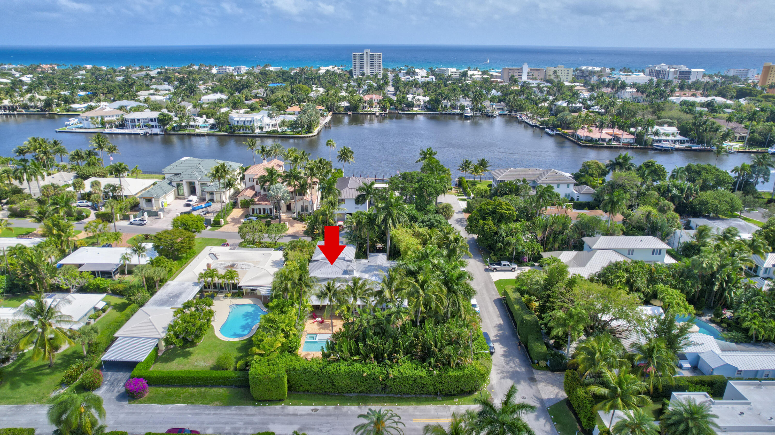 This Property is a one-of-kind craftsman home on a very private double lot on the corner of Palm Trail and 2nd Street in the coveted Palm Trail neighborhood that is adjacent to the intracoastal. This property is a secluded tropical paradise with iconic Royal Palms, and just a few blocks from the boutiques and restaurants on Atlantic Ave.  This is a fully renovated home with floor to ceiling windows, custom woodwork throughout, and high-end amenities - including an oversized 40 foot pool with spa, outdoor kitchen with a wood fired oven, gas grill and Green Egg, 100+ bottle Sub Zero wine fridge, and automatic patio screens.  The Property is fully-equipped for hurricane season with impact glass, modern metal roof and full house Generac natural gas generator.  This Property has it all!