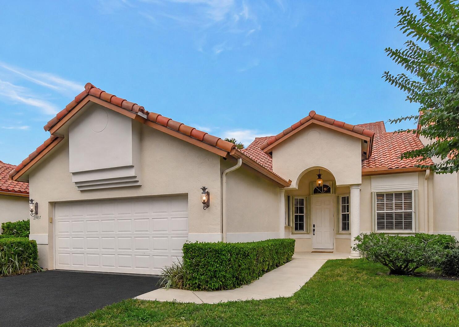Beautifully renovated 3BR/2BA smart villa with split floor plan and tranquil garden views, tucked in a quiet cul-de-sac in a tree-lined courtyard of a premier waterfront, gated community. Eat-in kitchen with coffee bar, stainless LG appliances, walnut cabinetry and great storage. Covered, screened patio for easy indoor-outdoor living. Spacious primary suite with walk-in closet and bath with freestanding tub, walk-in shower and dual sinks. Flexible 3rd bedroom for den/office. Luxury vinyl floors, plantation shutters, interior laundry w/sink, 2-car garage pre-wired for EV plus generator hook-up. Pet-friendly. Wonderful amenities: manned gate, tennis, pool, spa/sauna, boat ramp with ocean access. Minutes to downtown Boca, beaches, dining, shopping and top-rated schools. Must see!