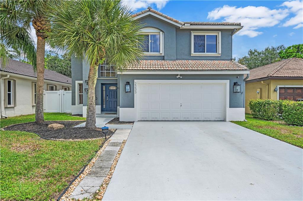 Beautiful 4 bedroom/2.5b home in Hidden Lake at Chapel Trail! Gorgeous high ceilings & natural light throughout the entire house. Expansive remodeled kitchen with stainless steel appliances, granite countertops, island, extra cabinet space. Formal dining/living room + family room. Master bedroom w/ double doors, walk-in closet, barn door leading to NEW fully remodeled bathroom, double-sinks, tub, walk-in shower. Engineered hardwood floors on stairs & 2nd floor. Laundry room with custom folding table & storage. Pass through window to patio enclosure - great for entertaining! Pool has NEW pump. NEW AC. Accordion shutters & panels. Impact garage & front door. Shelves & fridge in garage. Private lot w/ no neighbors in the back! Gutters. Close to schools.