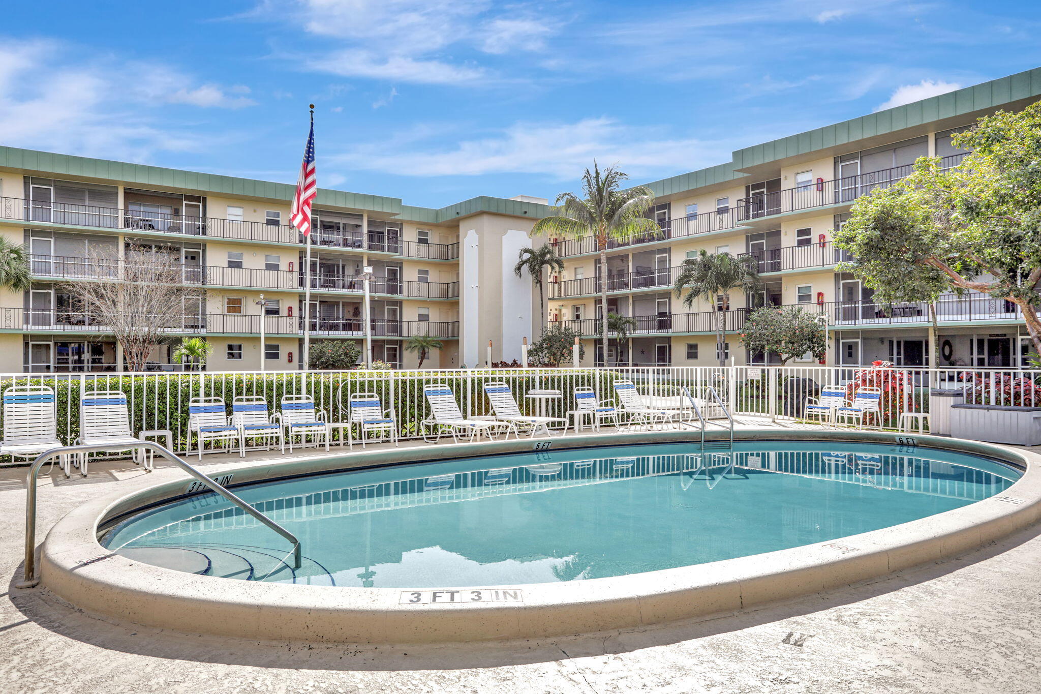 Welcome to your dream home in a vibrant 55+ community! This beautifully updated two-bedroom, two-bathroom condo offers a stunning pool view and is designed for comfortable, modern living. The home is offered fully furnished , NEW A/C, NEW Hot water tank, and has IMPACT windows throughout. Step into the open kitchen, where you'll find quality wood cabinetry, stainless steel appliances, granite counters, and custom lighting fixtures that add a touch of elegance. The community boasts two heated pools and a clubhouse, perfect for socializing and relaxation. ESA or service animals allowed. Great location close to beaches and local stores! Move in ready!