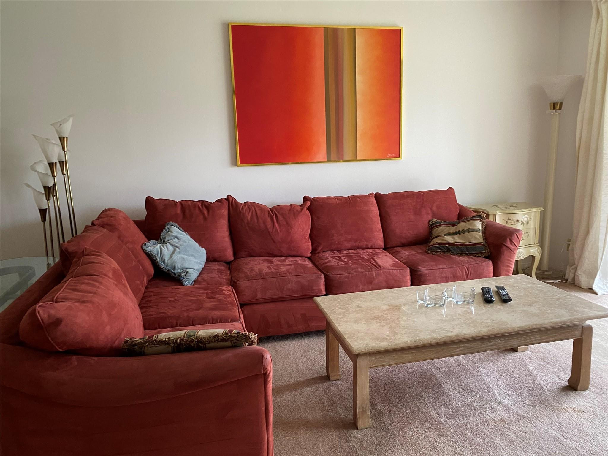 Fully furnished 2/2 with Par 3 golf course view. Over 55 Country Club Community. 24 hr guard gated. Bright, comfortable. 1170 sq ft 2nd Floor. Bldg 24 (Phase 3). Close to the Clubhouse which has a restaurant. Assigned parking space. Laundry room near unit. Paid rec lease means Free Tennis & golf (you pay only for the cart rental). Par 3 & 18-hole PGA par 72 golf course. Heated pools. Courtesy bus. Pickle ball courts. Exercise Room, Library, Putting Green, Sauna, Vehicle Wash Area, and more. Application, interview & Board approval required which includes a credit score of 700 and income requirements. At least 1 person must be over 55 & no one under 18 years old.  Florida living at its best.Move in ready.