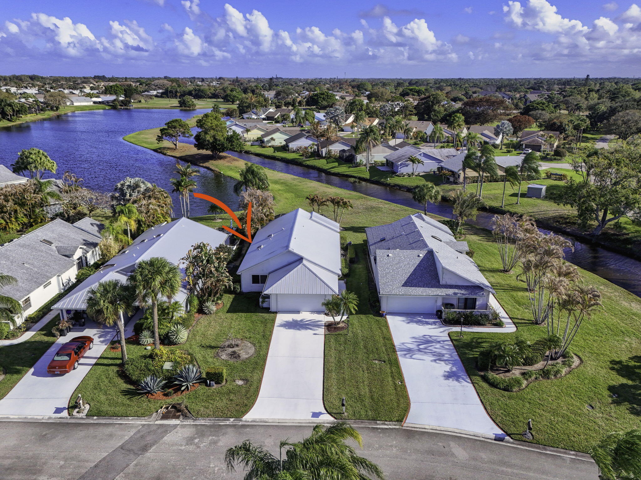 Beautiful, Fully Updated and impeccably maintained, 3-bedroom, 2-bathroom, Lake front Pool home, in Heritage Ridge/Quincy's Landing! Perfect layout for Florida living! NEW metal Roof 2021, Impact Windows & doors 2025, Contemporary Kitchen with Italian Glass countertops & Bathrooms 2021, Newer Appliances. Vaulted ceilings, Large Tiled flooring in living area & BR Carpets 2025, Plantation shutters, Screened lanai with Salt Water Pool with new pool pumps and many other recent upgrades! 2-Car Garage. Clubhouse, pool and tennis, pickle ball, all included in low POA, with Golf options. Just minutes from beaches, shops, Publix, dining. Close to parks, beaches, shopping and more!