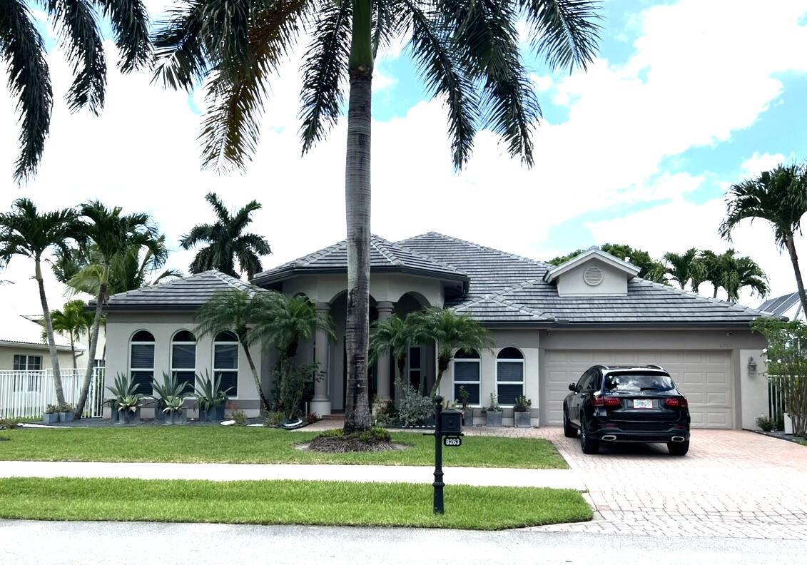 Step into your stunning dream home, 3 bedroom 3 bath Den & Office lakefront pool home in exclusive Rolling Hills Golf & Tennis Community. The open floor plan is designed for comfort, beauty & safety. Enjoy peace of mind with large impact windows & doors showcasing tranquil lake views. Elegantly furnished with Italian leather couches & chairs by Eldorado, piano, stainless & glass tables & designer touches throughout. Plus, Triple split bedrooms, Spa Style Master Bedroom, 4 walk-in closets, newer tile roof, soaring ceilings, tile and wood floors, Sprinklers fed from the lake, Pool & Spa overlooking the lake. Outside hot & cold Shower  Lush professional landscaping with outside lighting. Fabulous community amenities, golf, tennis, park, playground, jogging paths and security. Top schools.