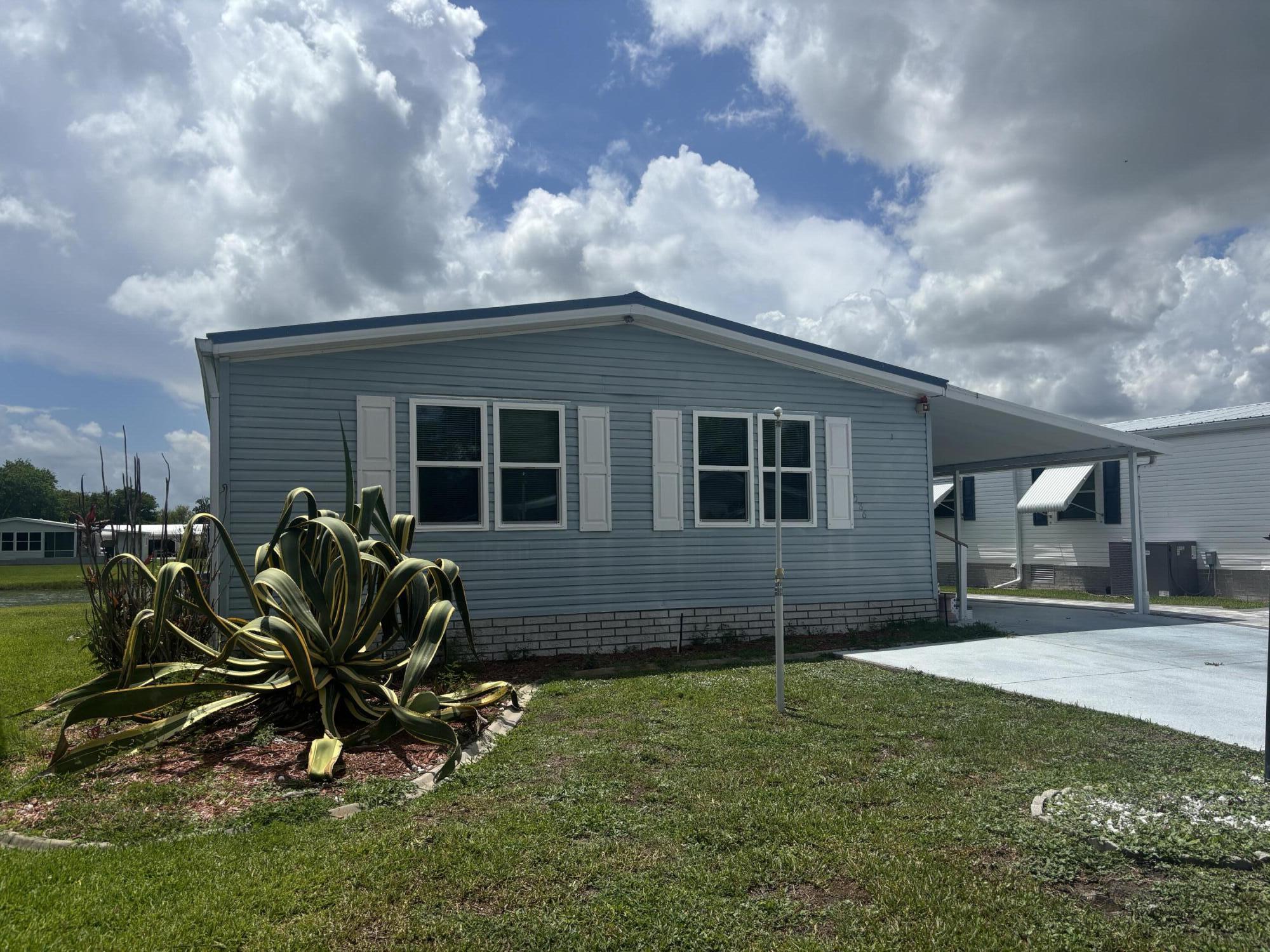 Water Front Retreat! Enjoy waterfront living in this sought-after 55+ community in Seminole Cove. This well-maintained 2-bedroom, 2-bath home offers a metal roof, oversized living area, and serene water views. Spacious layout with plenty of natural light, ideal for comfortable year-round living or seasonal retreat.