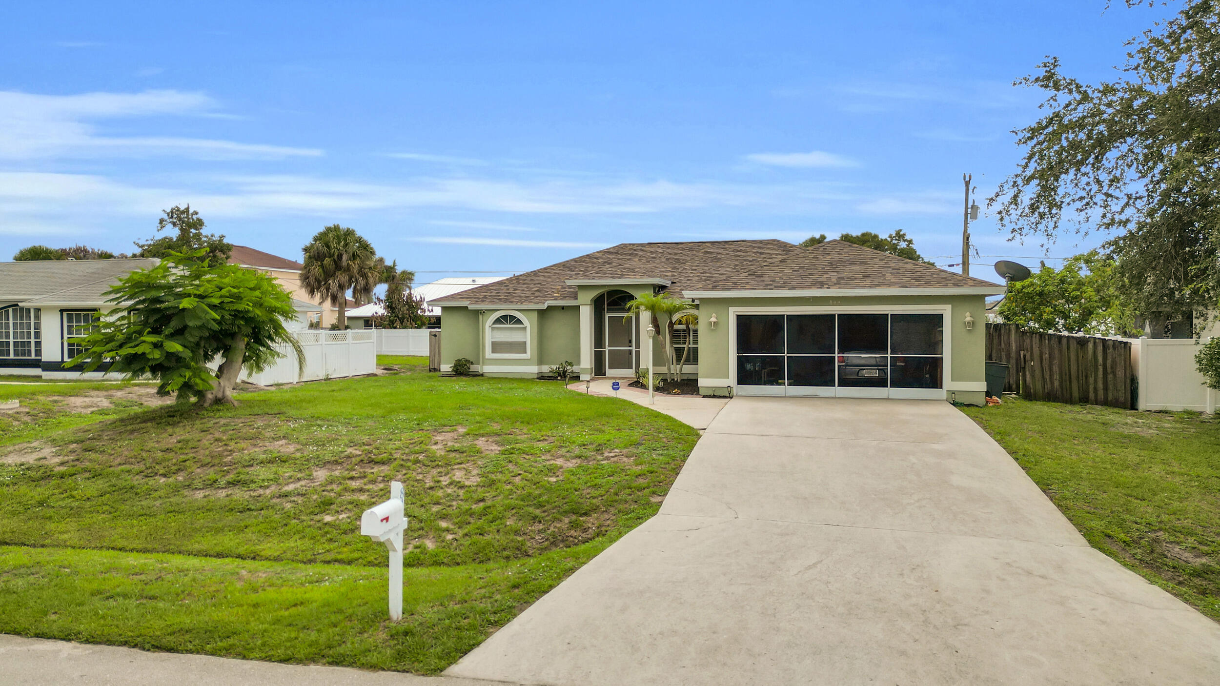 Welcome to your own private retreat, where timeless design meets modern convenience. This exceptional 3-bedroom, 2-bath screen enclosed pool home. With Office/Flex space, showcases stunning wood-inspired ceramic tile throughout, stainless steel appliances, and a seamless indoor-outdoor lifestyle. The fully fenced backyard offers the perfect setting for entertaining around the sparkling pool or enjoying peaceful evenings at home. Significant recent improvements, including a new roof 2024, A/C 2024, and water heater 2023. Allow you to move in with confidence. Ideally positioned near major highways, shopping, dining, and everyday amenities. This home delivers the perfect combination of sophistication, comfort, and convenience. Why wait...Set up your showing today.