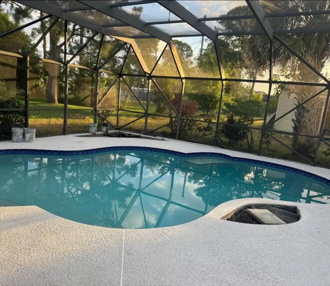 Welcome to a great home in the perfect location! This house with 3-bedroom 2-bathroom and pool are ready for you to move in. Great size Pool screened, shed in the backyard and driveway perfect for boat and RV. kitchen with granite countertop. Concrete Block construction. Wood Fence. This property has 0.27 acres. Convenient location, close to US 1 highway, shopping, dining, schools and parks!