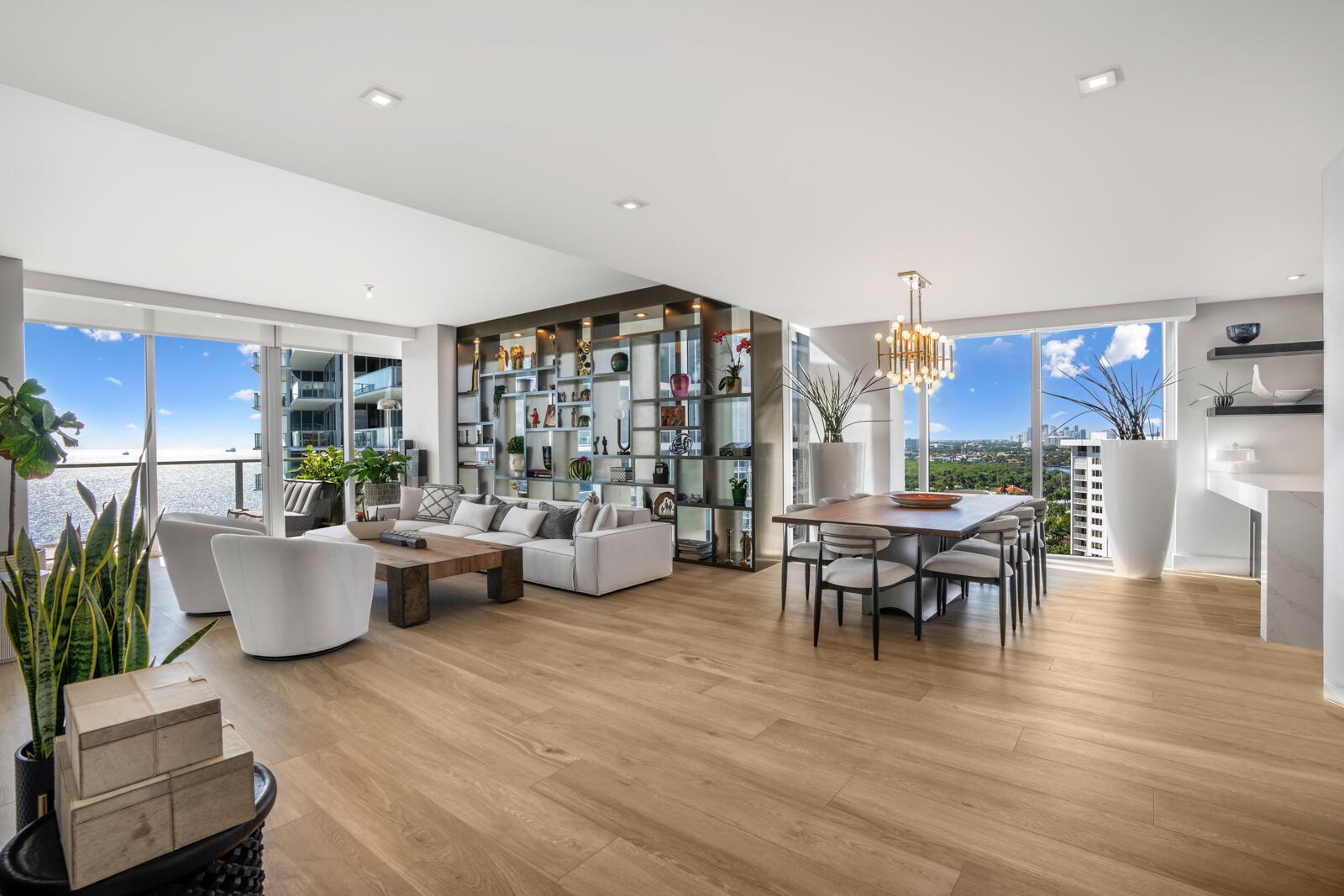 Introducing Lower Penthouse One - a rarely available corner flow-through residence in the North Tower at one of Fort Lauderdale's most prized possessions, the newly completed Auberge Beach Residences.  Opulent panoramic exposure expanding east to west.  From the direct ocean on the east wing, to intracoastal & city views on the west wing of the residence, with spacious terraces on each side.  This professionally designed three bedroom, four bathroom gem is tastefully finished with Italian-imported porcelain tile flooring throughout, gorgeous light fixtures, custom shelving wall and more; all brought together with organic earth tones and floor-to-ceiling glass nearly wrapping around the entire residence.  

A true showstopper, LPH-01 offers an Italian Gourmet Kitchen equipped with a Sub-Z ero refrigerator & wine storage, a Wolf gas cooktop & integrated espresso system, exquisite marble countertops and fully-built-out custom pantry.  The Dining Room, Family Room and Primary Bedroom & Bathroom are positioned on the east side of the residence and have sprawling ocean views from every angle, while the Sunset Living Room is located on the west side and serves as the perfect room to entertain or relax in during the evening hours as you overlook the intracoastal waterway.  Additional features to be highlighted include but are not limited to: private elevator access, two extra storage closets within the residence with custom shelving, Control 4 technology for the lighting and automatic window treatments, and so much more.

Auberge Beach Residences is the epitome of elegance and luxury.  Aside from having 450 linear feet of direct ocean frontage, there are also world-class amenities on site such as 24/7 concierge, security and valet, a state-of-the-art fitness center, full-service spa, two pools with beachside cabanas, top-rated oceanfront restaurant, wine lounge, cigar bar, and a golf simulation room.  

Call today to arrange a private tour!