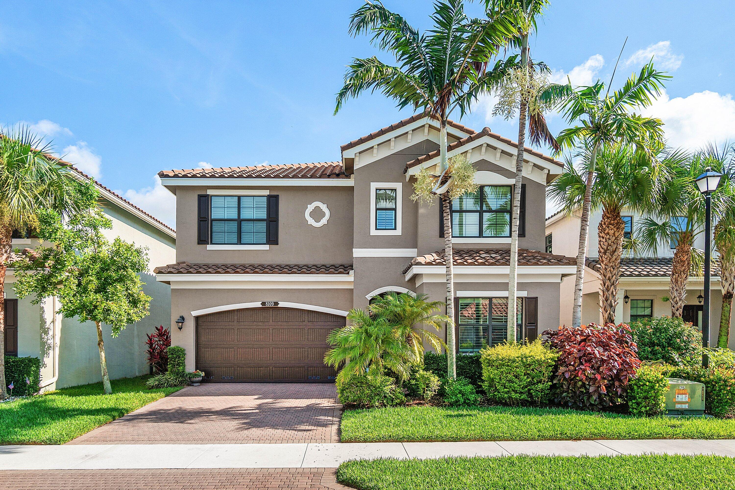 Welcome to 8109 Snowflake Obsidian Trail, a charming residence located in the beloved Tuscany North Community in Delray Beach. This former, hardly used, vacation home offers 4-bedrooms, 3-bathrooms, bonus loft, 2,656 square feet of thoughtfully designed living space, perfect for both relaxation and entertaining. You'll love the spacious and open layout with an inviting flow inclusive of impact doors and windows. The generously sized living areas create a welcoming atmosphere, while the abundant natural light enhances the home's warmth and charm. The four well-appointed bedrooms provide ample space for privacy and comfort, with three full bathrooms designed for convenience. One bedroom downstairs perfect for guest room or office. Fenced in yard. LOW HOA!  Tuscany North is a guard gated community with amenities which include a resort-style pool with cabanas, tennis courts, indoor and outdoor basketball courts, tot lot for kids and beautifully designed clubhouse. Conveniently located near the turnpike, Delray Marketplace, restaurants and shops.