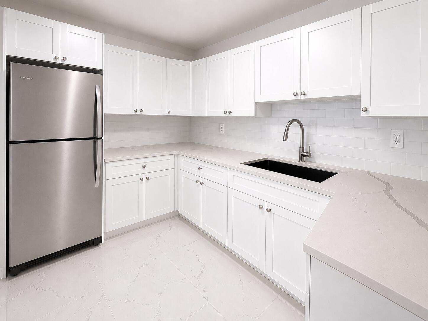 All-new gorgeous 20x20 white porcelain floors, Brand-new stainless steel appliances, All new closet doors, Freshly painted interior, Spacious 2 Bedroom 2 Bath split floorplan for extra privacy with huge covered private patio . Easy Quick Move-In , No HOA approval or association application required.