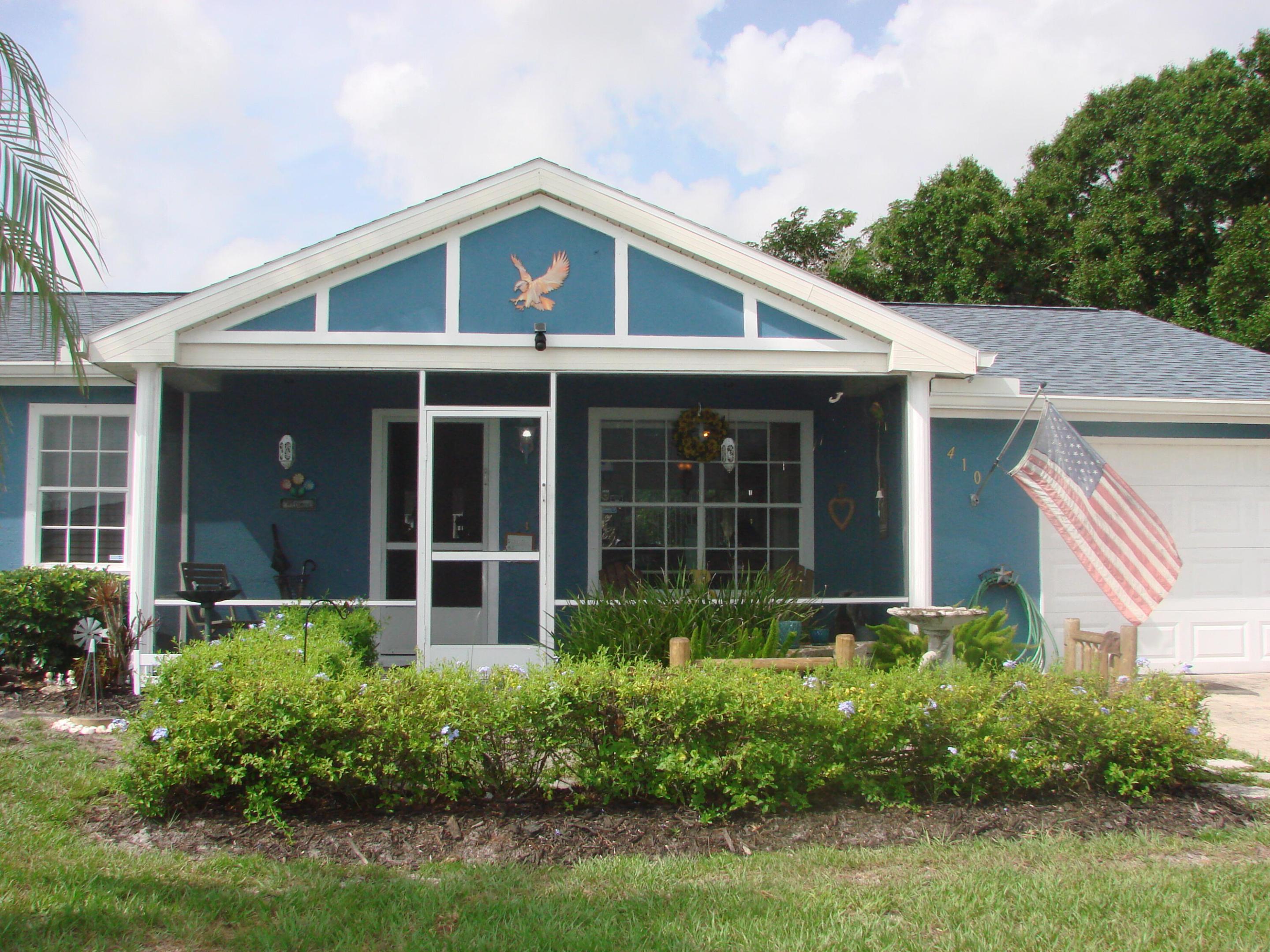 Welcome home to this cozy home. Features are full fenced yard, solar panels, above ground pool. Two Patios screened in (Front of the house and back). Open floor plan with eat in kitchen, island, breakfast knook and formal dinning room. This home features a low HOA maintenance with pool, recreational building, shuffle ball, basketball, tennis and walking areas. Across from Treasure coast HS, minutes away from major shopping center. Tradition Shops and 95 a few minute drive great for commuters. Motivated seller and easy to show.