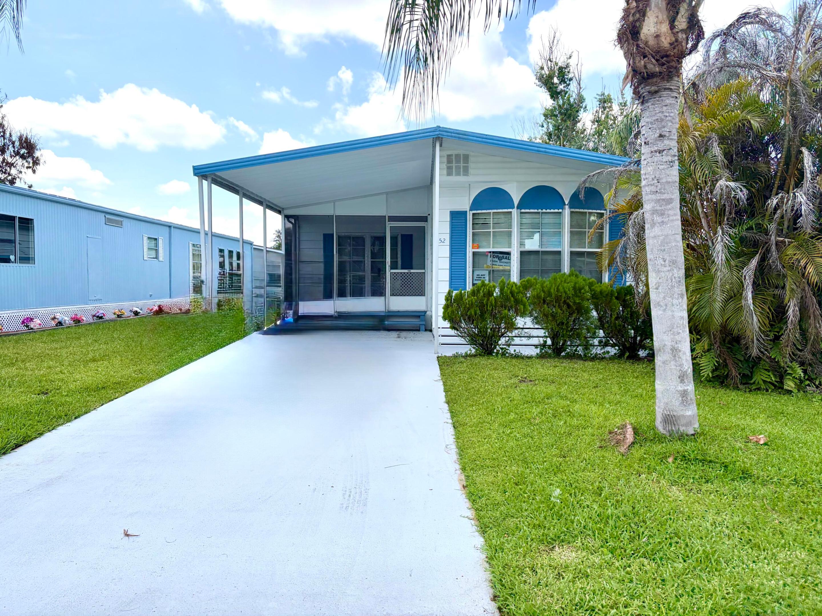 Look no further as this home has much to offer with 2 bedrooms 2 .5 baths 2 living areas 2 kitchens 2 dining rooms and 2 screened rooms.  Set up so you and your guests have separate living spaces. This home is offered fully furnished with essentials and more. Located in a great 55+ community on leased land with resort style amenities, golf, swimming, tennis, pickle ball and lots of social activities. Close to shopping, beaches, entertainment and fishing too! This well-maintained home can be yours so don't hesitate to give me a call for more information or to schedule a private showing!