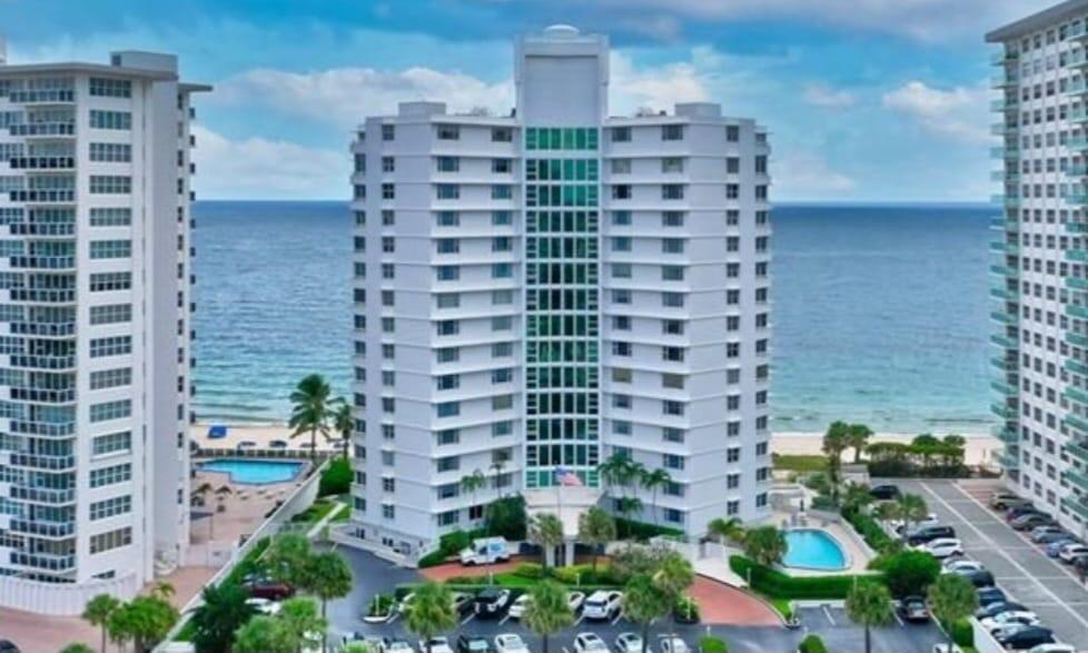 Stunning direct ocean views! Located directly on the sand, Edgewater is a charming boutique residence on Galt Ocean Mile.  This extra large, freshly renovated unit features central AC, impact windows, quartz countertops, brand new windows blinds, and new LVP flooring throughout. Free laundry facilities on every floor. Fitness room on site. Parking for 2 cars. Full time manager on site. Wifi and basic cable, water/sewer/trash, and hot water all included in the rent. Heated pool and poolside BBQ's. Reserve the community room (with fully stocked kitchen) for your next party. Step out to the private beach and enjoy beachside cabanas and loungers.  Walk to everything - grocery store, shops, bars, restaurants, banks, coffee shops, and pharmacies. A must see!