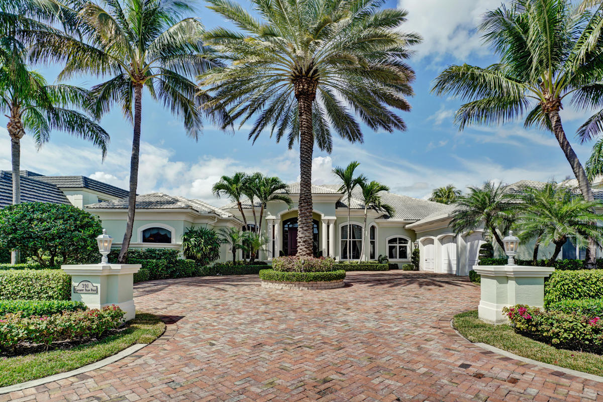 Single story waterfront home in Royal Palm Yacht & Country Club with 4 bedrooms plus office, and 4 & a half bathrooms. Features include split bedroom floorplan, volume ceilings, marble flooring throughout, formal living and dining rooms, gourmet kitchen open to the family room and breakfast area, and large master suite with his and her walk-in closets, dressing area, large bathroom with his and her sinks, jetted tub, walk-in shower with glass enclosure, and private his and her water closets (hers with bidet). Outside features 90' of waterfront with direct Intracoastal and Ocean access, private concrete dock with boat lift, power and water, covered patio with sitting area and built-in DCS propane gas grill, heated pool and spa, and a brick paver motor court driveway with 3 car garage.