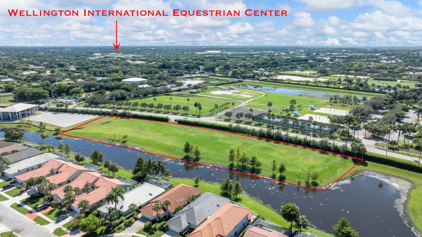 Prime location! 5 acre lot, that is located a short hacking distance to WEF/Wellington International showgrounds. The lot is already cleared, filled and ready to build a custom barn/estate home with the builder of your choice. Completed survey and building plans are available for the property. Close proximity to the Showgrounds, Palm Beach Point and Aero Club. The property has lake frontage, as well as bridle path access.