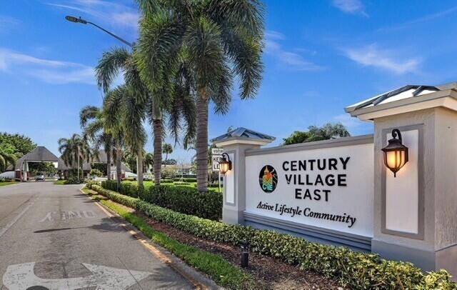 This lovely unit is steps away from the stairs and community pool. Spacious unit with amazing views and siting area.  Seller offering $1500 toward  flooring credit.  Century Village is active 55+ community that offers a host of activities, close to highways, shopping and eateries.