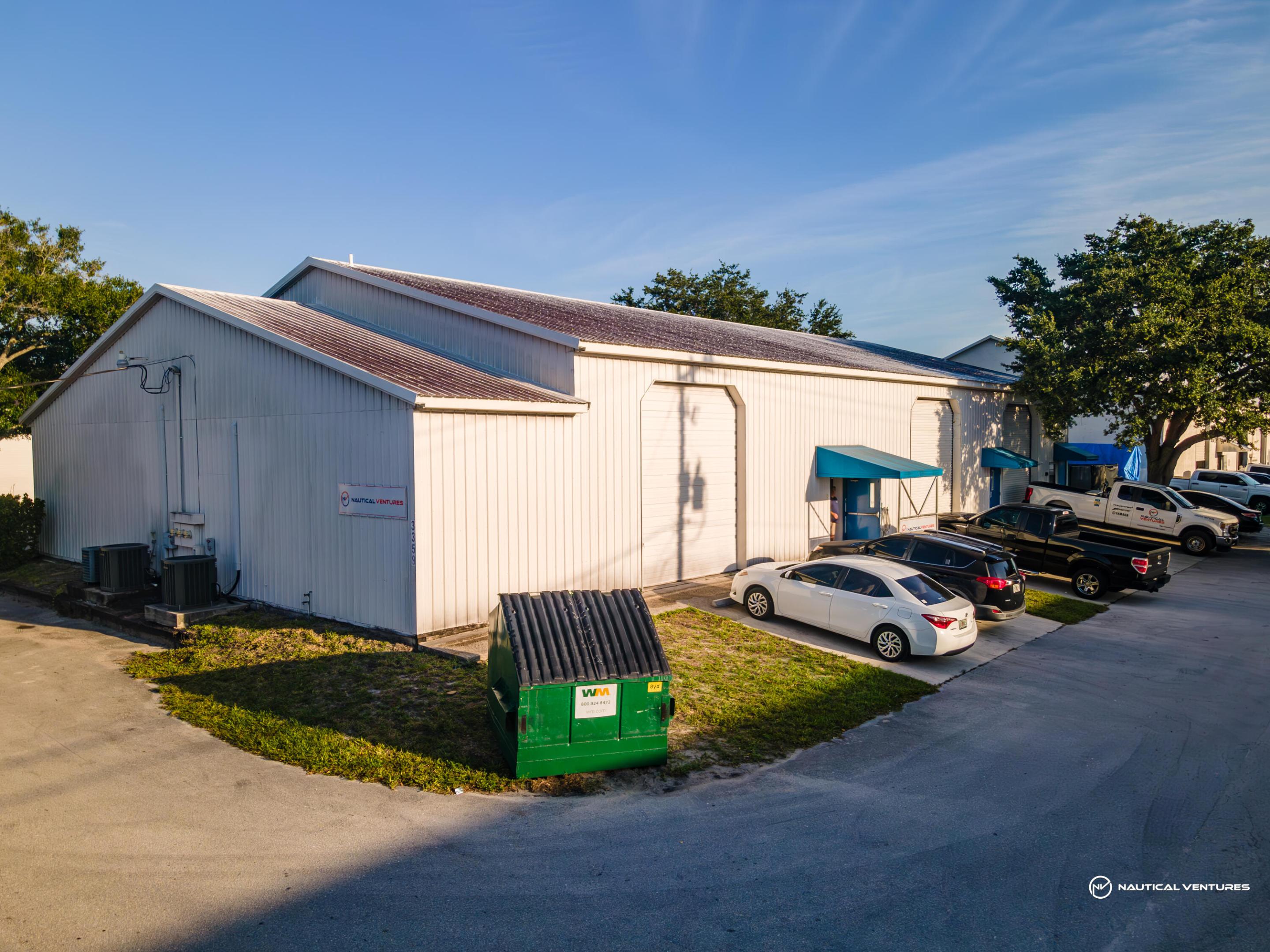 Industrial warehouse space available in Palm City, currently used as a rigging facility for rigid inflatable boats. This standalone steel warehouse/office building offers a functional layout ideal for marine, automotive, light industrial, storage, service, or trades-based operations. Located within a well-maintained, low-traffic warehouse complex, the property provides convenient access to I-95 and Florida's Turnpike. Turnkey-ready for your business with flexible space to support operations, equipment, inventory, and office needs. A rare opportunity in a highly sought-after industrial location.