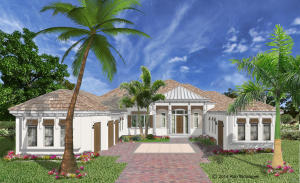Exciting new transitional one story home with ideal location with serene golf views from your front yard and deep water dock in your backyard. Four bedrooms, 4 baths with two half baths, over 5,600 sq ft under air. Home is perfect for entertaining, with an attention grabbing glass-walled wine gallery between the living and dining rooms. Spacious floor plan encourages a natural flow between the indoors and outdoors. Enjoy the outdoors with summer kitchen, 40’ pool and spa, 35’ loggia, fire pit and your private dock for a boat up to 70’ with no fixed bridges to the ocean. Completion date late Fall 2015. Great location on a quiet street and close to tee #1 of the championship east course. Required golf membership purchase conveys all the first class amenities of Admirals Cove including the new $14 million clubhouse expansion, 45 holes of golf, 5 restaurants, 55 slip marina, Yacht Club, 13 har tru tennis courts, state of the art fitness and spa, Covesters kids club and Platinum service.