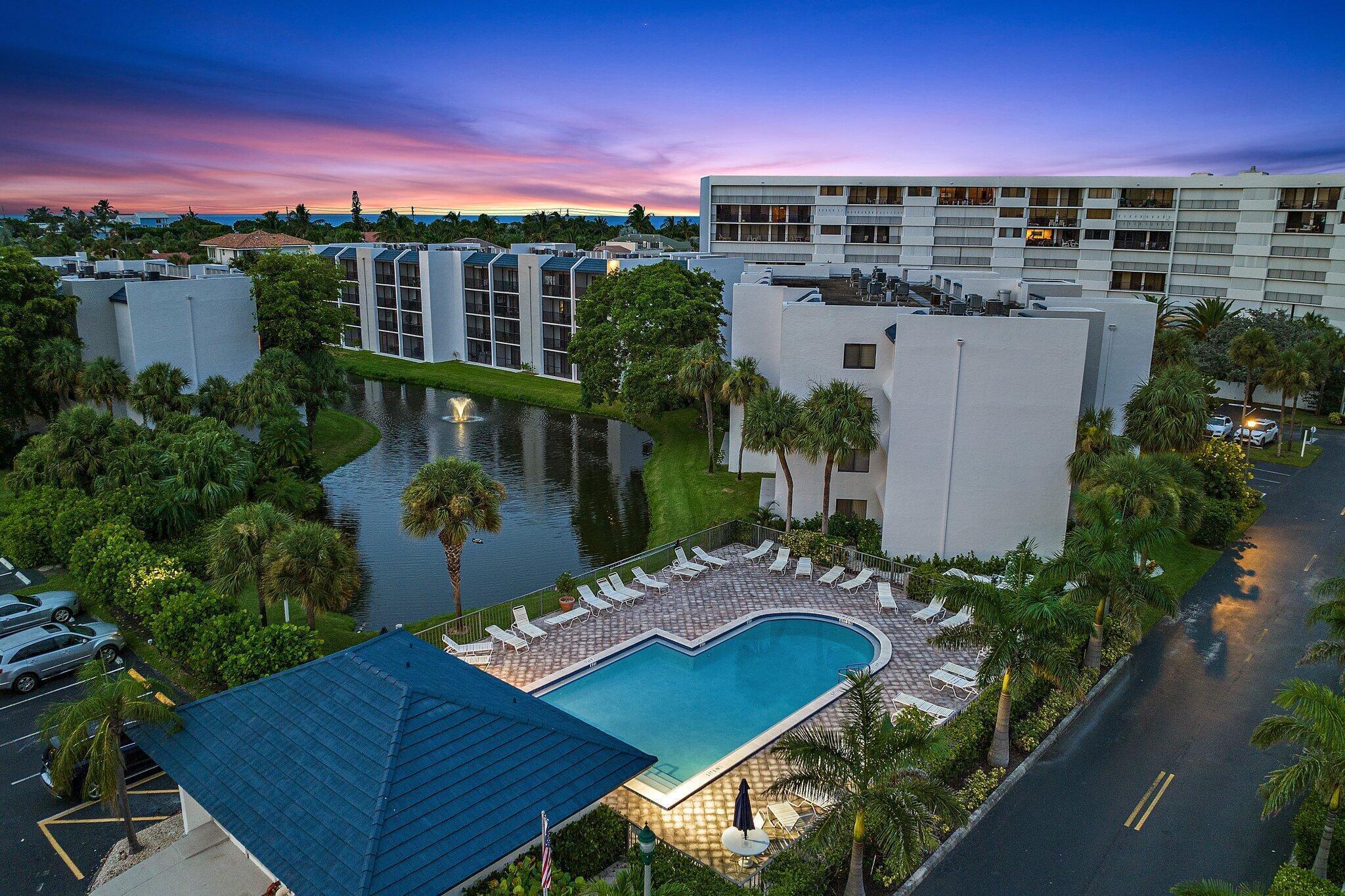 AVAILABLE 12/2/26. THIS IS NOT AN ANNUAL. Beautifully Upgraded 1 BR, 1.5 Baths on 1st Floor with Lake view located in highly desirable Jupiter Ocean and Racquet Club. Available July 1 to November 30 and April...Rented JFM ...Walk to Beach and Baby Steps to the Pool location. Walk or Bike to the Beach or lounge by the community pool. Close by is Riverwalk, Harbourside, Carlin Park, Maltz Theater, Jupiter Inlet, many restaurants, shopping within minutes. Johnathan State Park is a 10 minute car ride away.  Your perfect gat-a-way awaits! List price for 6 months. Lesser lease period sliding scale of $2000-2200/mo. Bring your​​‌​​​​‌​‌​​​‌‌​​​‌‌‌​​‌​​‌‌​​​​ dates!