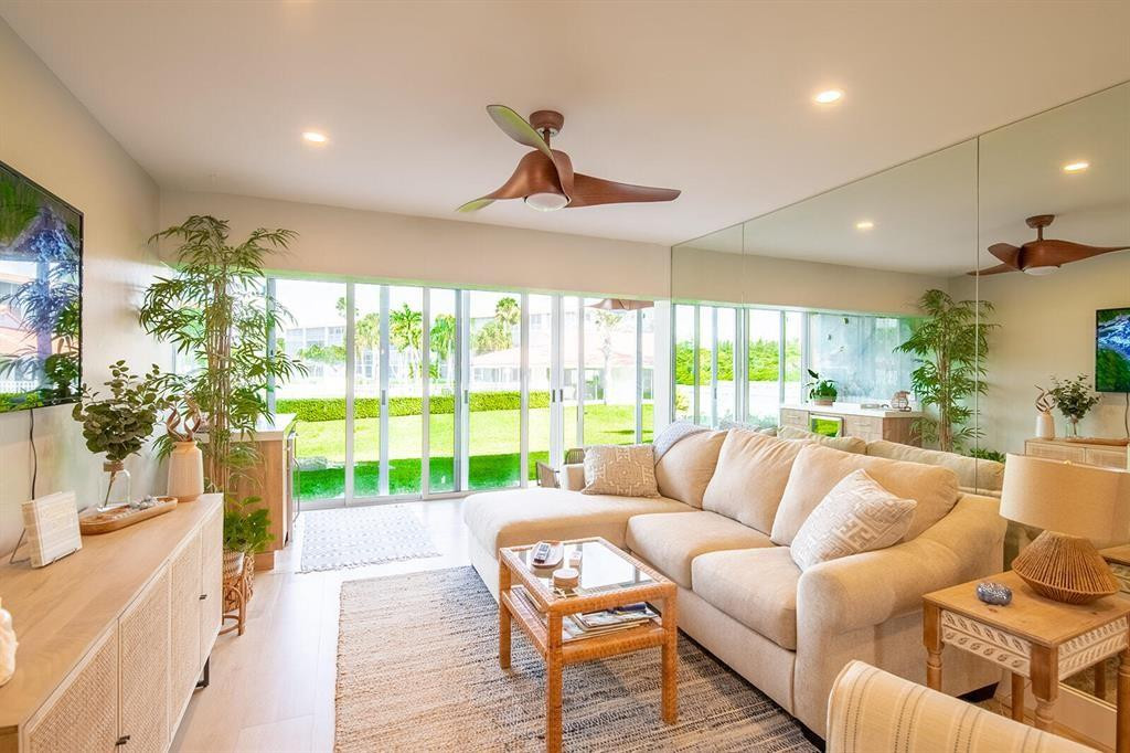 Experience the South Florida lifestyle in this tastefully completely updated 2bedroom, 2bath ground-floor waterfront condominium, located just steps from the beach. Situated in the heart of Deerfield Beach, this bright and inviting residence offers picturesque Intracoastal views and a relaxed coastal ambiance. The unit features contemporary finishes, impact windows for added security, and an open-concept floor plan ideal for comfortable living and entertaining. Beautiful Intercostal views, with an olympic size pool. Located within a welcoming and active adult community, residents appreciate the vibrant social environment and exceptional location—within walking distance to the beach, dining, shopping, and the fishing pier.  An exceptional opportunity to enjoy refined coastal living. Most current approved special assessment beginning 1-1-26 $9,000/12months = $750 per month for 12 mons