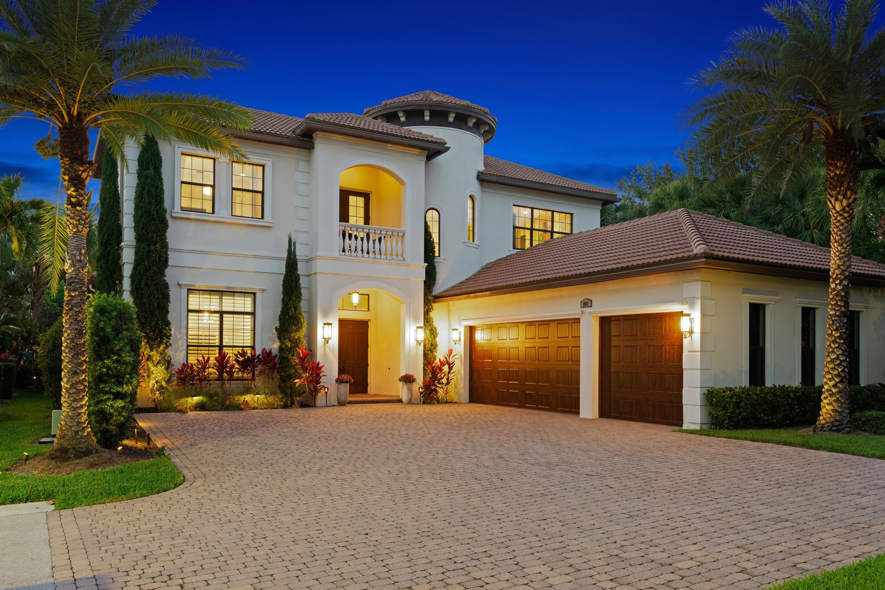 This stunning two-story micro mansion is located on a private oversized lot in the north west corner of Gardenia Isles. It has four bedrooms, with the primary located on the first floor. All have ensuite baths.

Upon entering, you will see soaring 25ft ceilings, formal living room with adjacent formal dining room and spiral staircase leading to second floor and open loft.

The expanded family room & kitchen share an open floor design.  The Gourmet kitchen has custom cabinetry, large kitchen island with 3 inch marble top, Thermador appliances with paneled fridge, freezer and wine cooler. The custom built wet bar has a waterfall style design with undercounter paneled ice maker and fridge and storage. The expansive backyard, includes Al fresco dining under covered lanai, large Hamptons style heated saltwater pool along with water and fire bowl features, large outdoor summer kitchen, cabana bath, and bar with seating for 10.  Perfect for entertaining family and friends.

This home is all CBS block construction, with PGT impact windows, doors with 10 ft sliding doors, mud set porcelain tile flooring throughout, attic spray foam insulation, spiral staircase, plantation shutters, custom drapes, custom built in closets, smart home with Control 4 lighting and thermostats, Pentair Screen Logic and a Savant controlled sound system. 

Expansive 3 car garage with wall mounted racing cabinetry. And large estate driveway that can accommodate up to 10 cars.   And many more features that make this house a perfect place to call home.