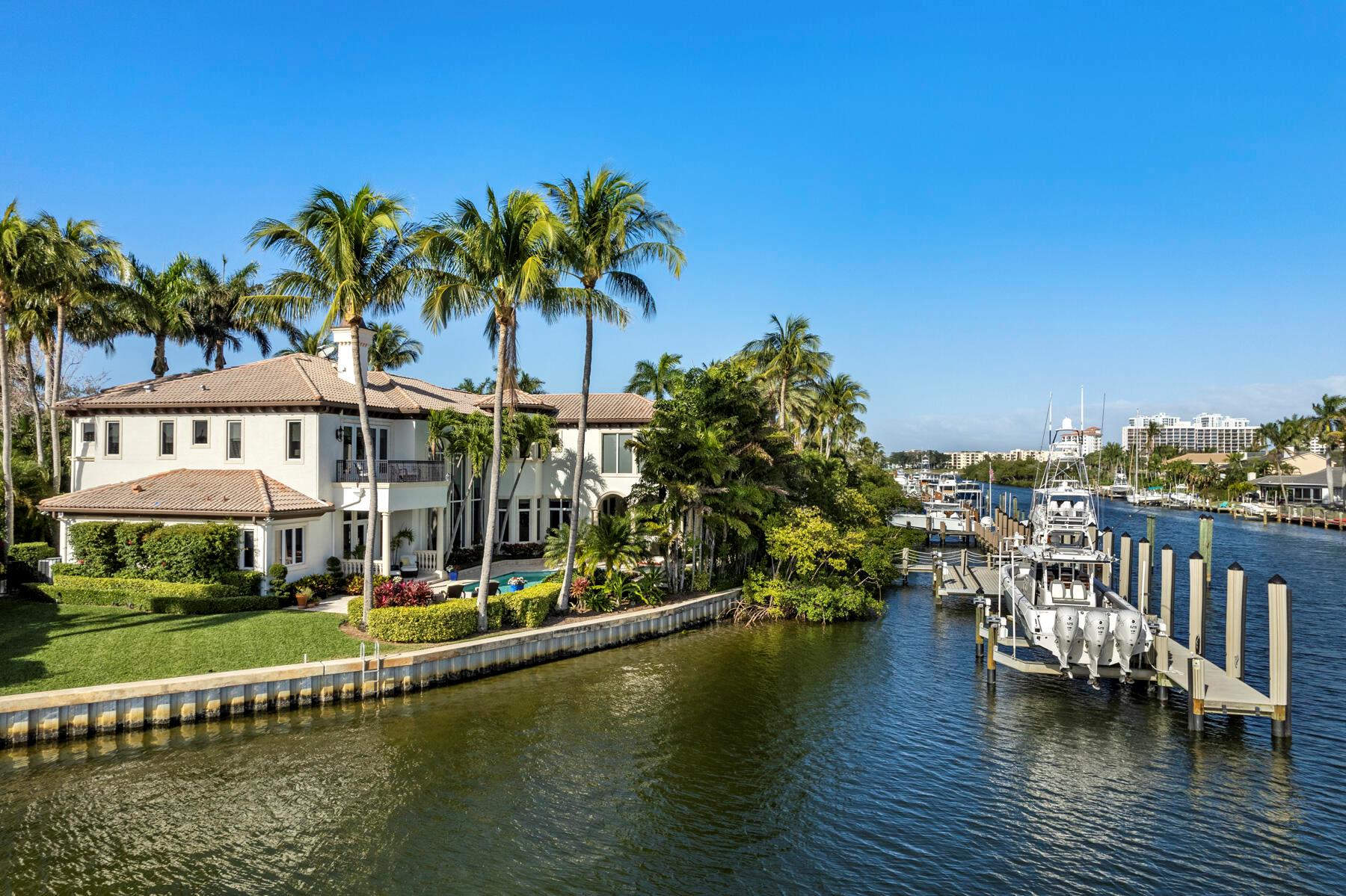 Indulge in the finest deep water dockage, capable of accommodating over a 130 foot yacht, along with tenders and toys. With a 30,000-pound lift and a 24,000-pound platform lift, enjoy effortless access to the Palm Beach Inlet, mere minutes away. The property spans 175 feet of frontage, offering stunning southeastern views from the back of the home. Experience the epitome of luxury living in this exquisite estate, a true boater's paradise nestled in Harbour Isles. Boasting a complete renovation by Shapiro/Pertnoy Builders, this five-bedroom sanctuary leaves no detail untouched. Step inside to discover a fully updated gourmet kitchen adorned with gorgeous Labradorite stone, complemented by all Lead's Custom cabinetry and beautiful floor to ceiling built-in entertainment center. Unwind in the primary suite, featuring floor-to-ceiling windows that frame tranquil water views, and a spacious his-and-her bath, completely updated for your comfort. Entertain in style with a bonus room over the garage, serving as the ultimate entertainment hub with a wet bar, large TV, and ample space for ping pong or pool table. No detail is overlooked, with a large air-conditioned tackle room providing convenient access to the dock area. Additional features include an extended three-car garage for ample storage, a renovated pool with expansive decking, covered loggia, and summer kitchen - perfect for hosting unforgettable parties. Embrace modern convenience with a new Crestron system, newer impact windows and doors, and a whole house generator.

Harbour Isles is a gated waterfront community with 24 guard supervision. Easily accessible to I95 and the Turnpike without bridge interruption.

House being sold mostly furnished with a few exclusions. Exclusions to include all of the artwork (paintings, glass, art, diver etc) and any personal belongings.
Inventory list will be provided.

Don't miss the opportunity to make this waterfront estate your own, offering unparalleled luxury and sophistication.