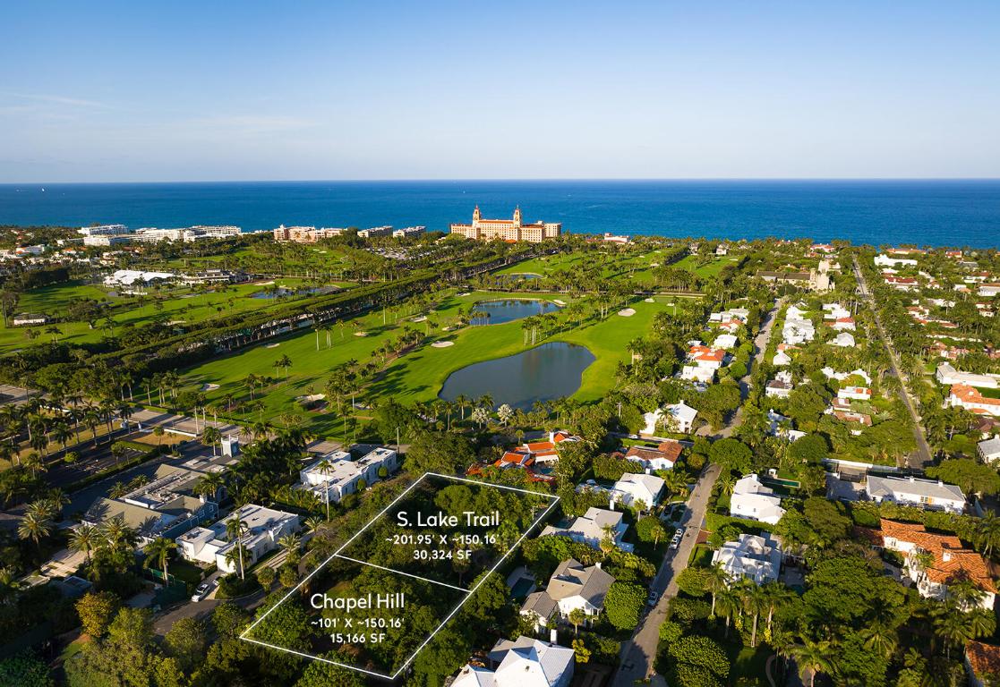 ''CHAPEL HILL'' For the first time since its acquisition directly from Henry Flagler interests in 1944, this oversized 15,000+ SF parcel (100' frontage x ~151' deep) presents a rare opportunity to experience the best of Palm Beach living. Perfectly positioned among the island's most storied landmarks, the Flagler Museum, The Royal and Glazer Hall, The Breakers, and The Four Arts, this address offers unmatched convenience and prestige. Chapel Hill is an intimate cul-de-sac of just five residences.  Mature trees throughout the property enhance privacy and serenity, creating the ideal canvas to craft a secluded sanctuary in the heart of town.  Opportunities of this scale, especially on such a coveted street, are seldom available in this extraordinary location. The contiguous lot to the west can be purchased for a combined size of 45,490 SF (~302' frontage x ~151' deep)