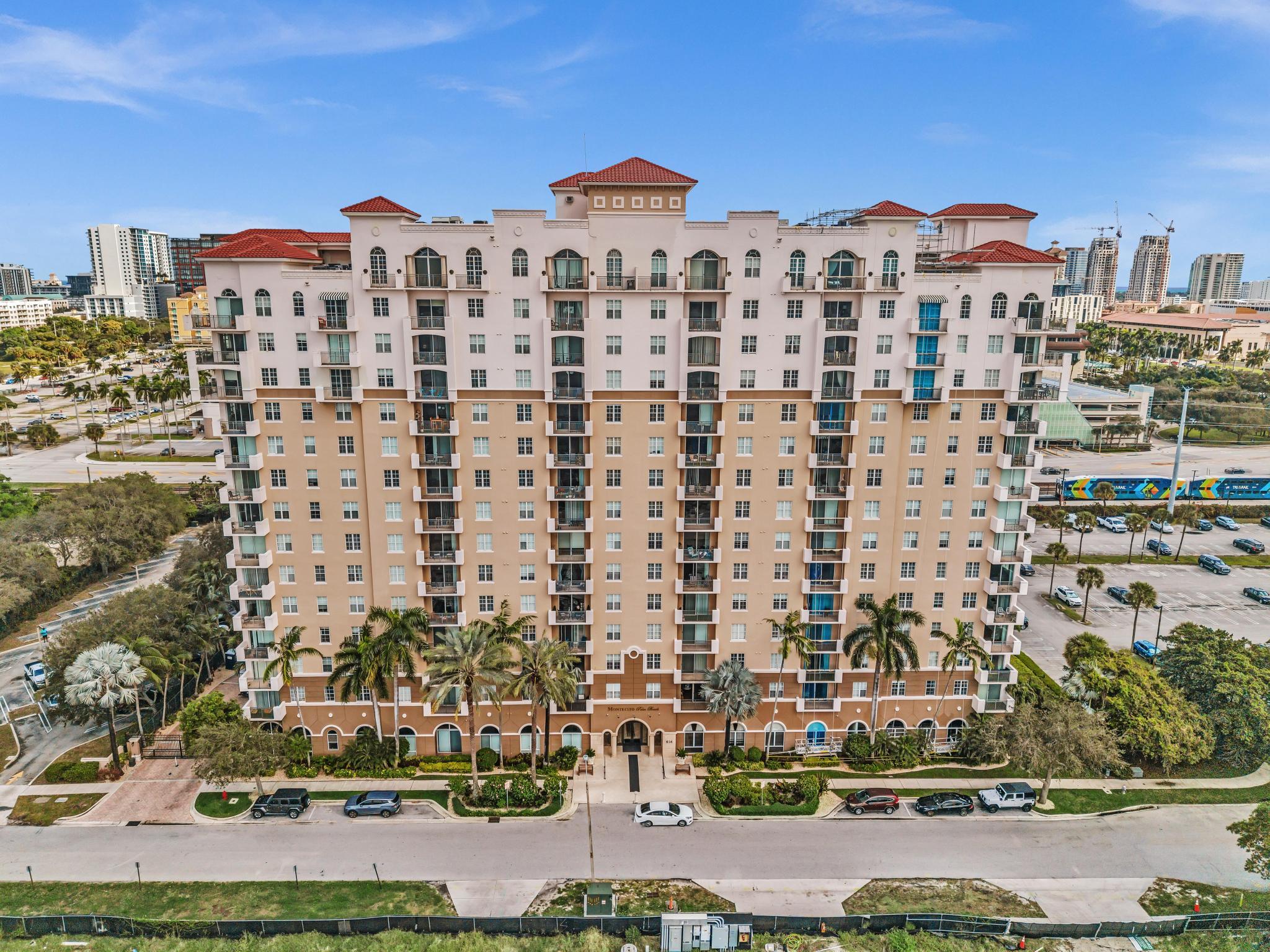 Experience upscale urban living at the highly sought-after Montecito Palm Beach. Montecito is ideal for both investors and end users, allowing immediate leasing with strong rental demand. Freshly painted, new floors, new refrigerator and microwave. Residents enjoy resort-style amenities, including a pool, spa, BBQ grill area, fully equipped fitness center, sauna, social room with bar and billiards, business/cyber center, 24-hour concierge, on-site property management, and a garage with EV charging stations and bike storage, The HOA includes water, sewer, trash, insurance, high-speed fiber-optic internet, and one DirecTV cable box. Prime location just minutes to CityPlace, Clematis Street, Kravis Center, Brightline Station, Intracoastal Waterway, beaches, I-95, and more.