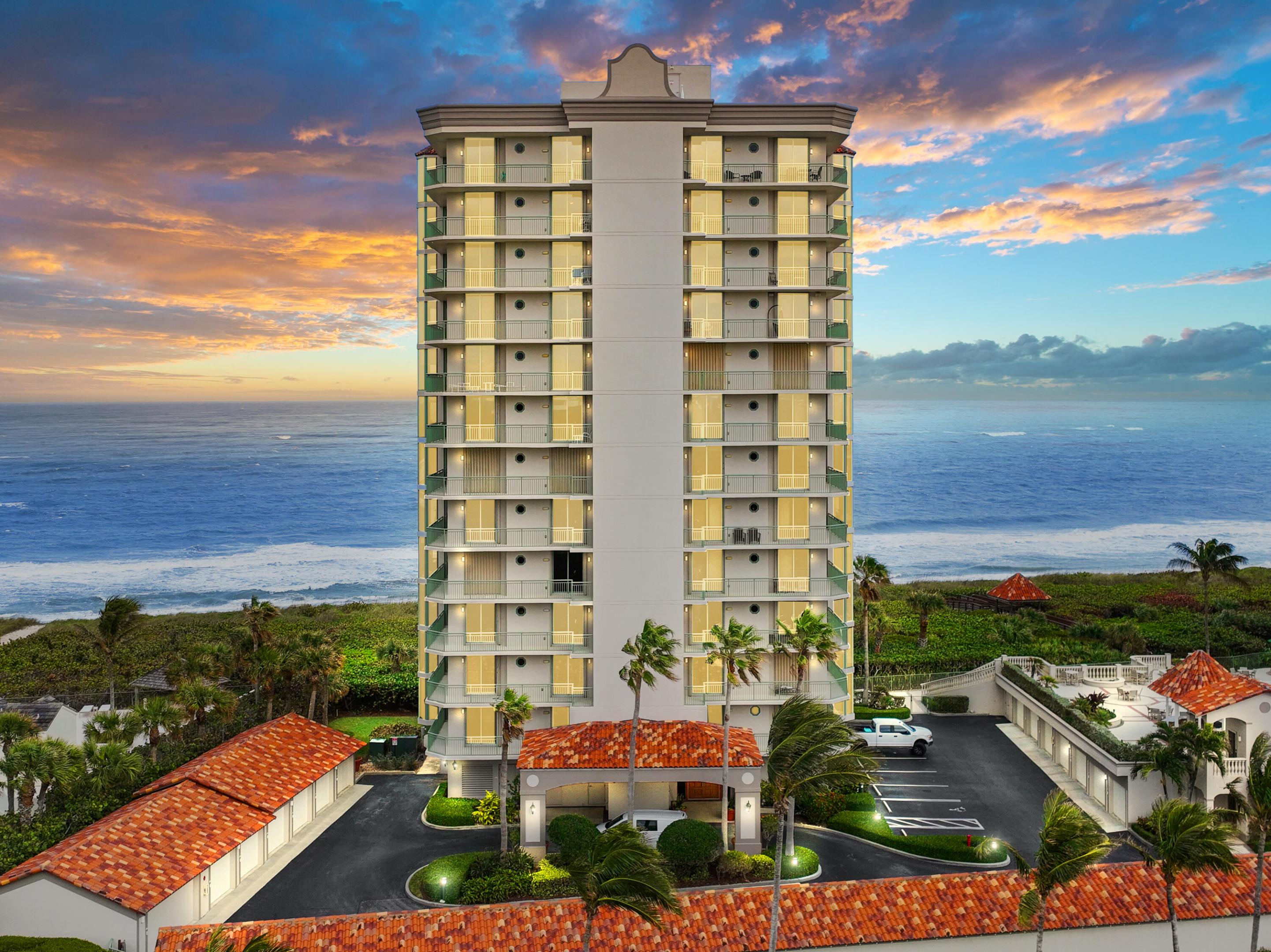 This exceptional oceanfront estate offers unparalleled privacy and panoramic views of the Atlantic Ocean and its pristine surroundings. With breathtaking water views from every room, you'll enjoy spectacular sunrises from the spacious oceanfront balcony and glowing sunsets from the wraparound north and west terraces. The serene beachfront setting invites peaceful moments — from spotting baby sea turtles to hearing the gentle rhythm of the waves.

Designed for both family living and elegant entertaining, this luxurious residence features impact-rated windows and doors, two private-entry elevators, and a private one-car garage. Enjoy resort-style amenities including a heated pool with elevated deck, gazebo with grill, billiard room, fitness center, and direct private beach access. Inside, sophistication abounds with 9-foot ceilings and crown moldings. The gourmet kitchen offers high-end appliances and ample space for culinary creativity. The residence is  complemented by a private one car garage and additional storage unit.

With no pending assessments and full compliance with state structural safety standards, Altamira remains one of North Hutchinson Island's most coveted oceanfront addresses. Ideally located just minutes from Vero Beach's finest dining, shopping, and cultural attractions, this property is a rare coastal sanctuary combining luxury, nature and exclusivity.