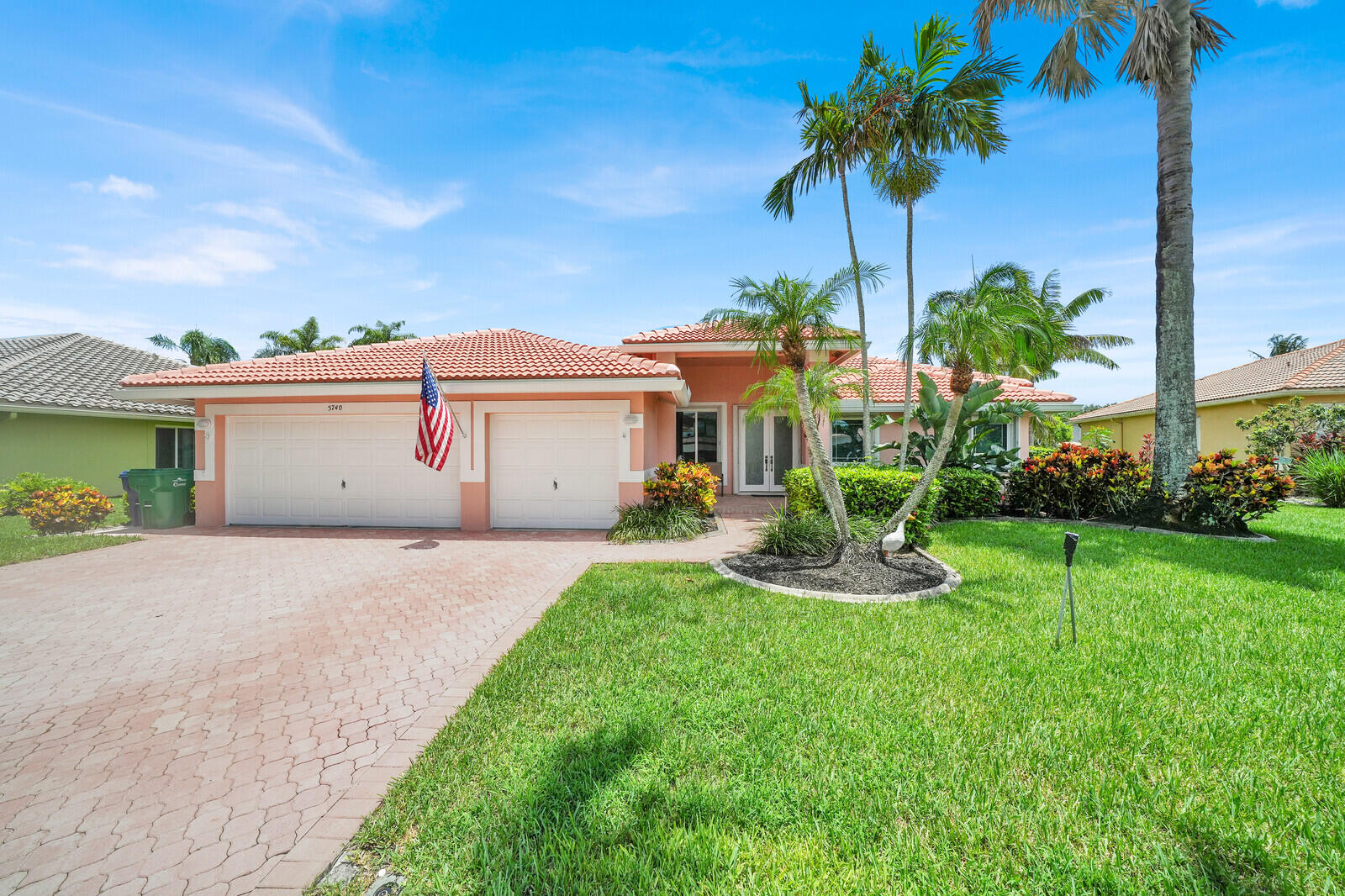 Beautiful lakefront 4 bedroom 3 bath pool home with a BRAND NEW tile roof! This move-in ready home features impact windows, new A/C, new gutters, a 3-car garage, soaring ceilings, and an open floor plan perfect for entertaining, all with a VERY LOW HOA fee of only $48 a month. The updated quartz kitchen offers stainless steel appliances, abundant cabinetry, and custom pull-out drawers. Enjoy Florida living on the extended large covered patio overlooking the newly refinished pool, oversized backyard, and tranquil lake. A rare opportunity!