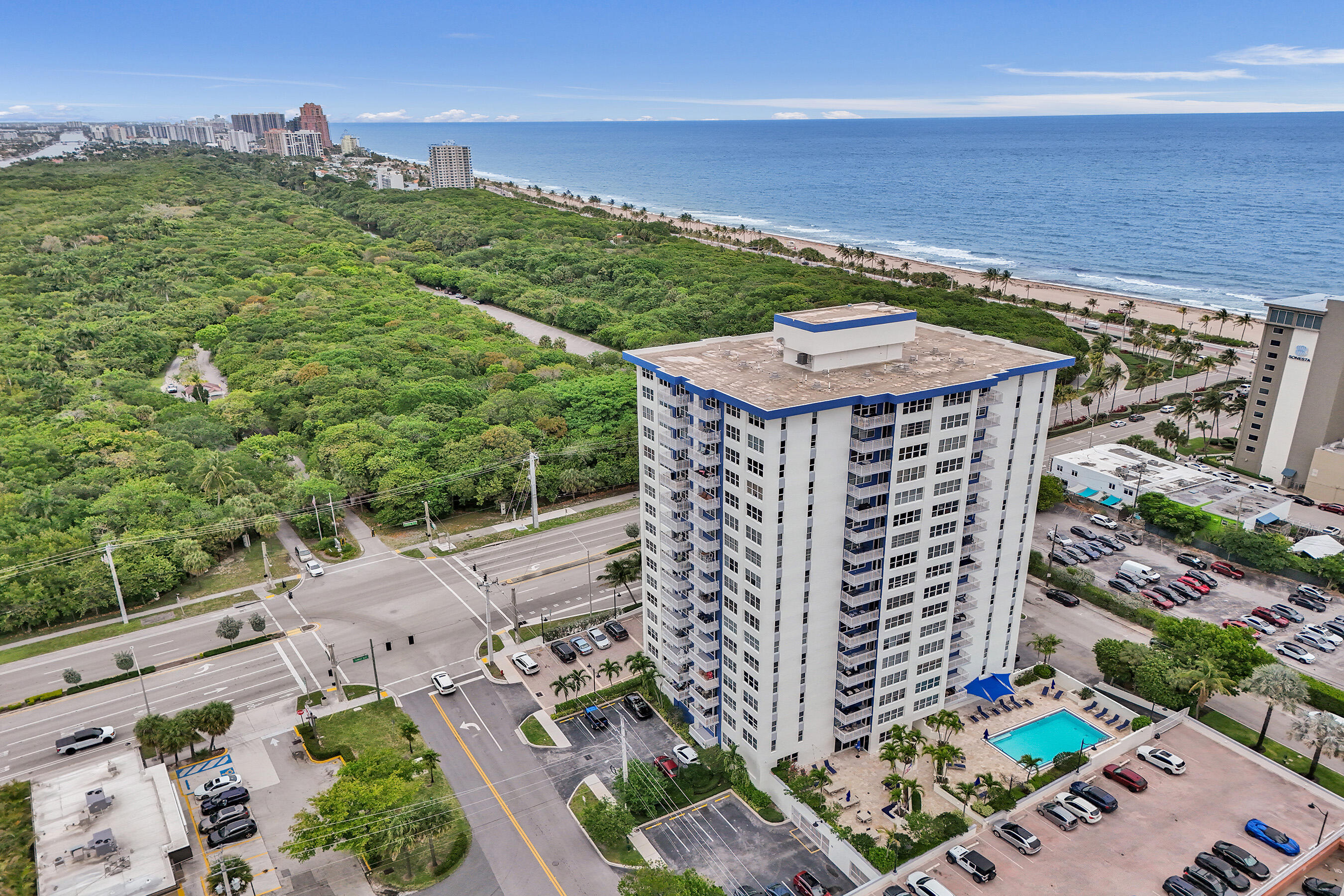 Incredible 14th floor 2/2 with amazing views of water!!! Rarely available!!  Updated unit with custom porcelain floor panels in the main areas and carpet in bedrooms.  2nd bedroom can convert to a den.  Custom kitchen with cherry wood cabinets and quartz counter tops with stainless steel appliances.  All impact windows.  Outlet for washer and dryer.  Huge walk in closet in master , custom lighting throughout.  can be partially furnished,