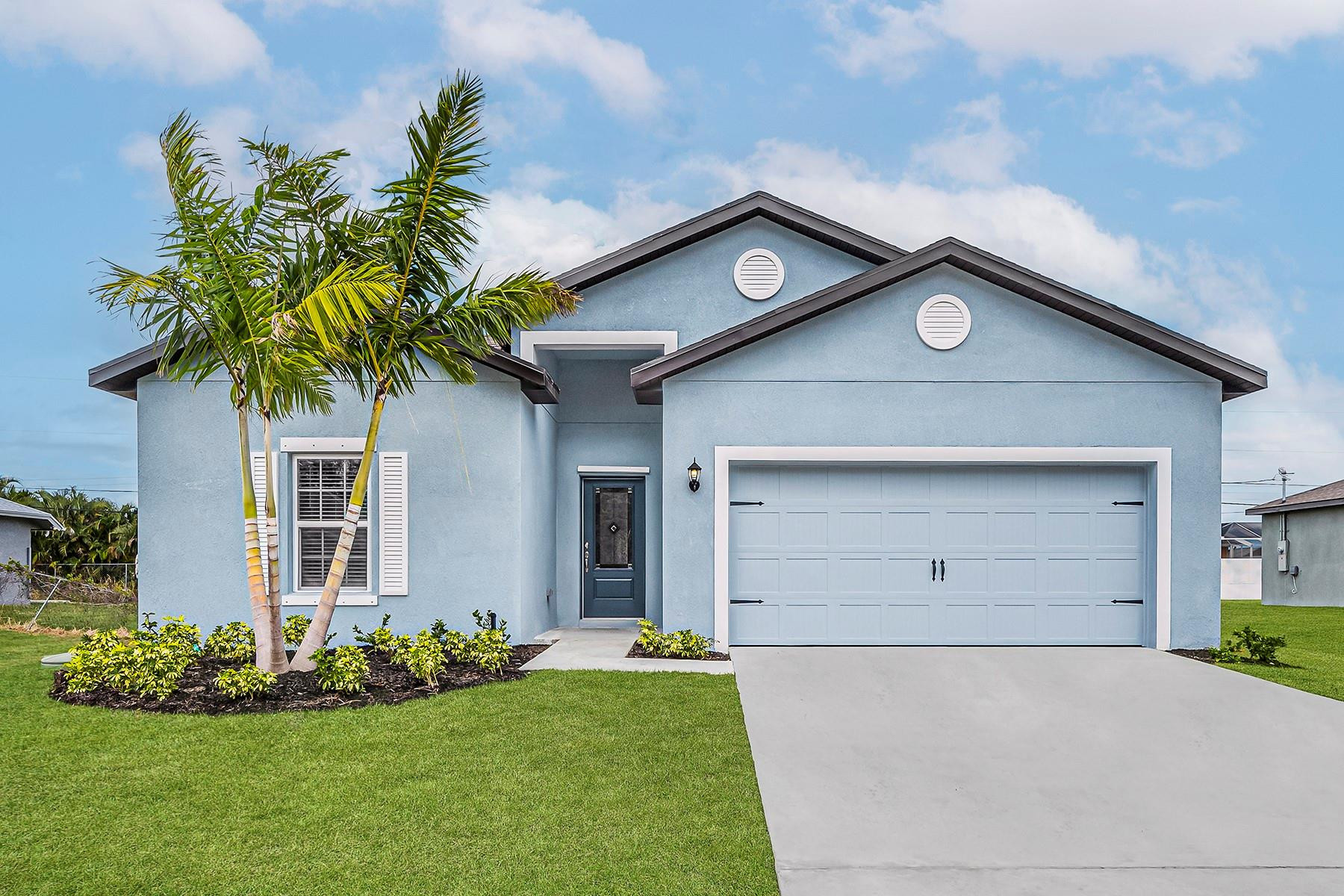 Ask about our builder-paid closing costs and no down payment options! The Coral, located in the highly desirable Port St. Lucie area, is move-in ready and offers exceptional value. This spacious one-story home boasts 5 bedrooms, 3 full baths, and a highly functional open-concept layout. Included upgrades are energy-efficient Whirlpool® appliances, expansive granite countertops, elegant wood cabinetry, brushed nickel hardware, and a two-car garage. The Coral also features a covered back patio, front yard landscaping, and a master suite with a large walk-in closet. Located near top-rated schools, shopping, dining, and parks. **Appliance models subject to availability.**