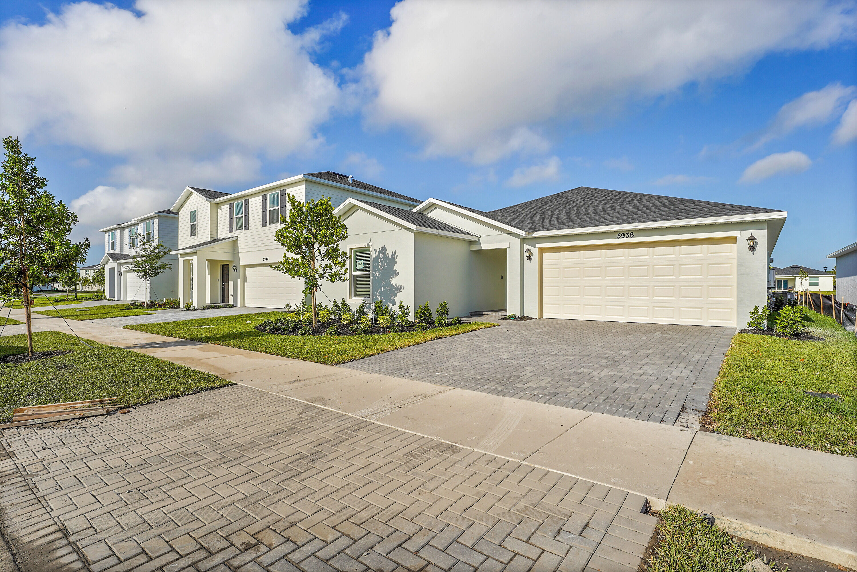 This new single-story home is a modern take on a classic design. Down the foyer is a spacious and open-plan family room which has direct access to the cozy dining room, well-equipped kitchen and attached patio, perfect for everyday living. In a private corner is the owner's suite with a convenient adjoining bathroom, while on the opposite side of the home are three secondary bedrooms to offer restful retreats.