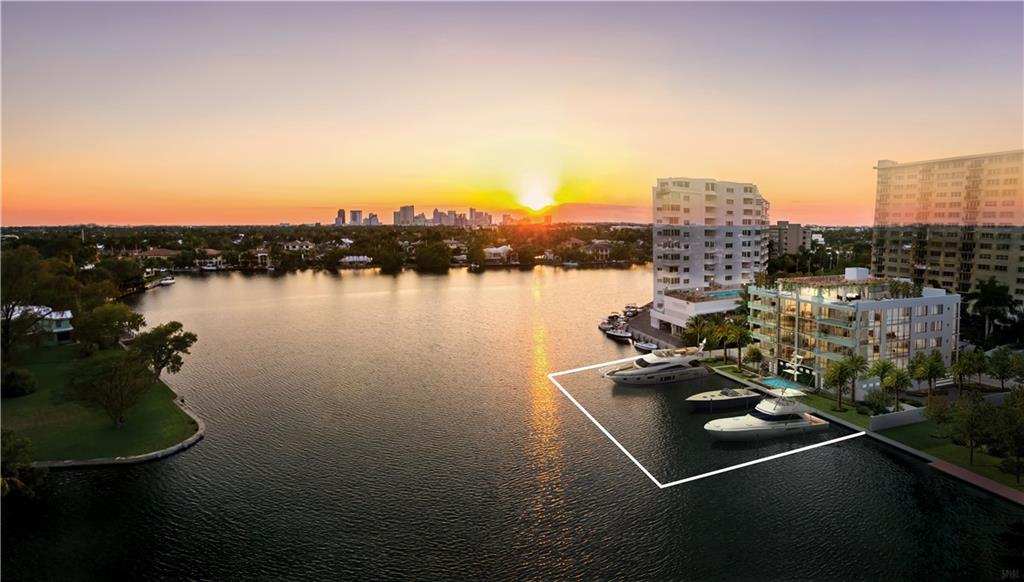 Las Olas waterfront luxury and privacy in boutique building. An abundance of natural light fills this southern exposure corner flow-through residence w/ summer kitchen on terrace.