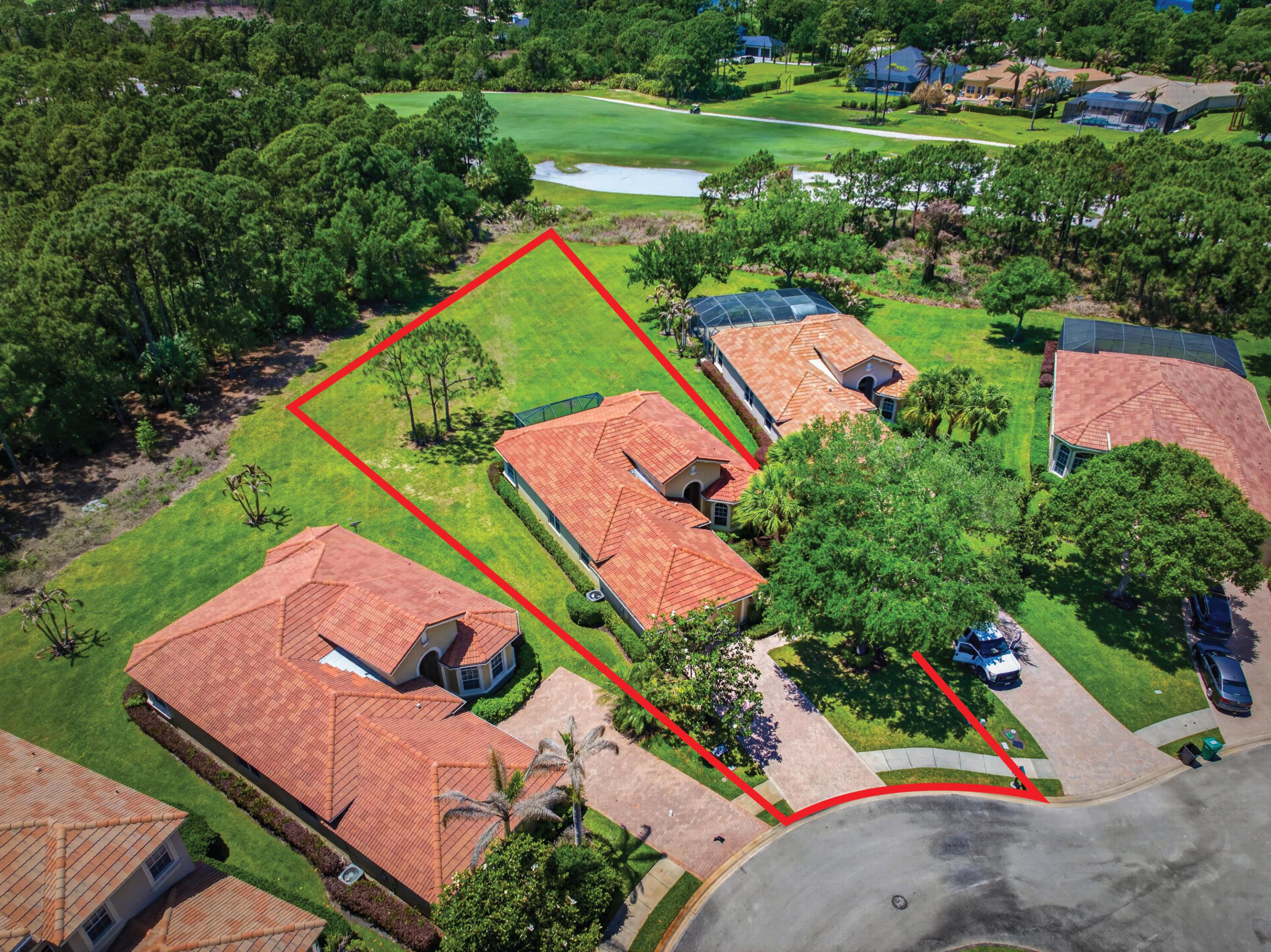 This PGA Village cul-de-sac home checks the privacy boxes! With an oversized lot, the expansive backyard has the 7th hole of the PGA Golf Club's Dye course in the background. That view can be enjoyed from the main BR, family room, breakfast nook and the 17x27' screened lanai! The large, light-filled den provides a comfortable 3rd BR with an adjacent 1/2 bath. Lived in only as a seasonal home,well maintained and priced for your updates! AC-2021, H2O heater-2021, SS fridge-2020, SS dishwasher- 2022. Memberships at both private golf clubs are available- The Legacy and The PGA Golf Club. Enjoy your Island Club amenities center for fitness, pickleball, a resort style pool, & social events. Also...guard gated security, reasonable HOA fees, county taxes only and no CDD fees! and there's more Get to beaches within 30 minutes, shopping, dining, healthcare, banking within minutes, PBI in less than an hour, Orlando (MCO) in less than 2 hours and catch commercial flights now flying out of Vero Beach Regional in 45 minutes. Great for snowbirds, families, dog lovers, bird lovers, beach lovers, and baseball lovers. New York Mets Spring Training is just minutes away and 4 additional MLB teams are in nearby Jupiter and West Palm Beach. Schedule a showing today!