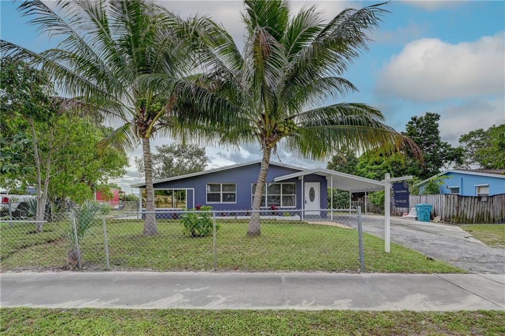 Completely remodeled, ready to move in! This 3-bedroom 2-bathroom spacious home features new shaker wood kitchen cabinets with granite counter tops and brand-new stainless-steel appliances, new remodeled bathrooms, tile throughout, 2018 AC, Brand new roof 2021, 2018 Tankless water heater, Brand-new full-size washer and dryer, extra living space that can be use as family room or a 4th bedroom and a huge yard with fruit trees...you can park your trailer or RV, NO HOA. Centrally located, a few minutes from the Beach, restaurants and shopping, close to I-95 making it a very convenient location! Come and take a look before is gone!