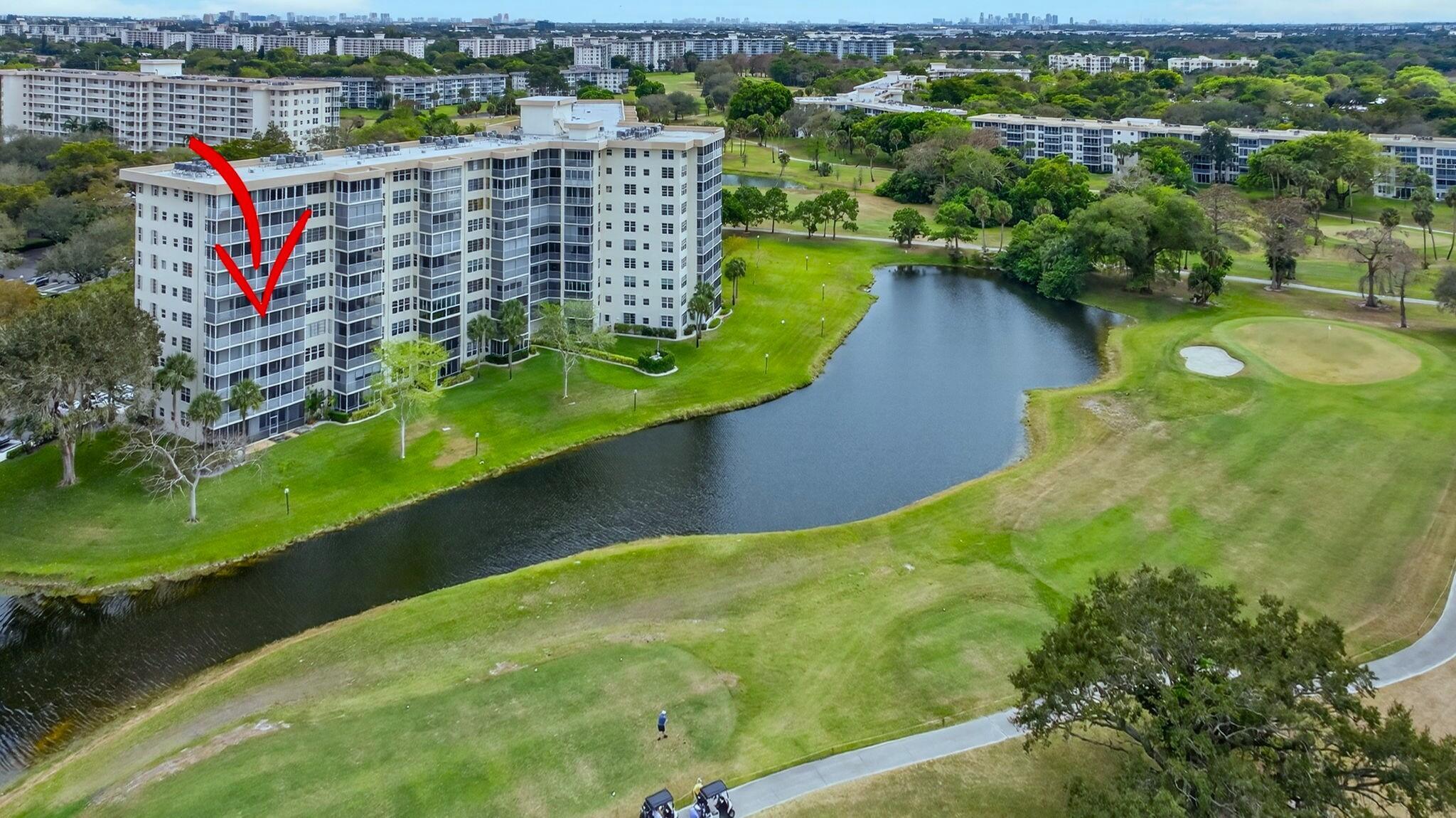 Great opportunity to own a rarely available 5th-floor 3-bed, 2-bath corner residence at Palm Aire Country Club. This unit features sweeping golf course and waterway views, an oversized balcony and a spacious primary suite. Ideally located on a quiet dead-end street, this units  well-proportioned floor plan offers excellent renovation and value-add potential, making it a standout opportunity for both end-users and investors looking to create equity & a personalized space. The building has been well maintained with a newly completed roof, passed 40-year inspection, fully funded reserves, and a newly paved parking lot. The A/C is approximately 3 years old. Residents enjoy 3 heated and resort-style pools, beautifully maintained grounds, and convenient access to nearby parks, shopping, dining,  and major roadways. Sold as-is. Minimum 10% down and 700 credit score required.
