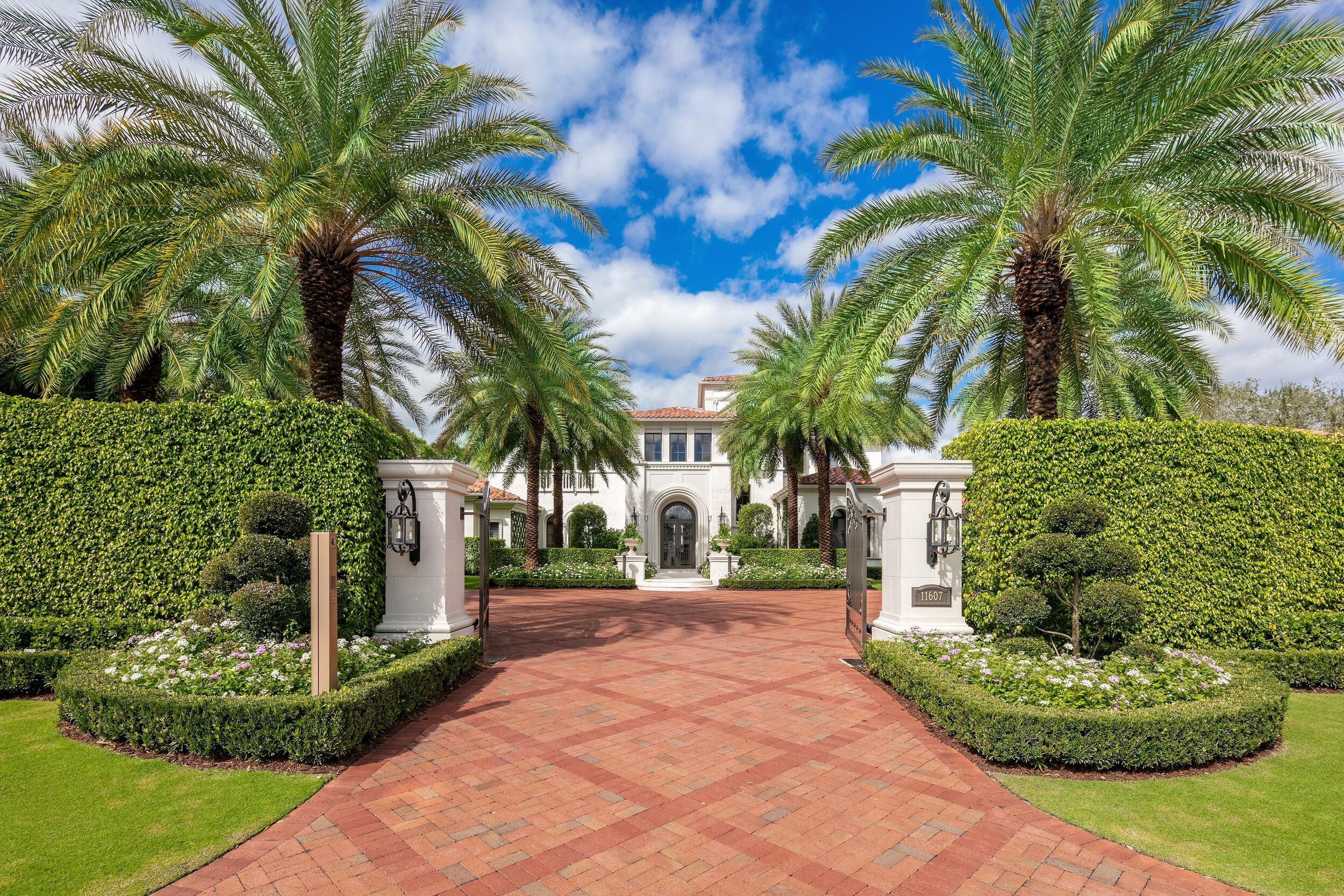 11607 Charisma Way is, without a doubt, one of the most spectacular estates in iconic Old Palm.

This home is situated on a prime 1-acre lot overlooking the pinnacle of the famed and newly refreshed Raymond Floyd designed championship golf course. 
 
An acclaimed team of visionaries, including Courchene Construction, Lang Design Group, and David Gengler was assembled in 2016 to totally transform both the interior and exterior to the highest standard with no detail overlooked. At over 12,000 total square feet, this light-filled home boasts 6 bedrooms, 7 bathrooms, 2 powder rooms, a 5-car garage + additional golf cart storage. Soaring ceilings throughout measuring up to 24 feet. The chef's kitchen features custom Downsview cabinetry, a La Cornue range and a suite of high-end professional The chef's kitchen features custom Downsview cabinetry, a La Cornue range and a suite of high-end professional appliances. The same level of quality was carried through to the exterior. A large, covered loggia with recessed automated screens and an outdoor kitchen overlooks the swimming pool and the meticulously manicured grounds. Full house generator.
