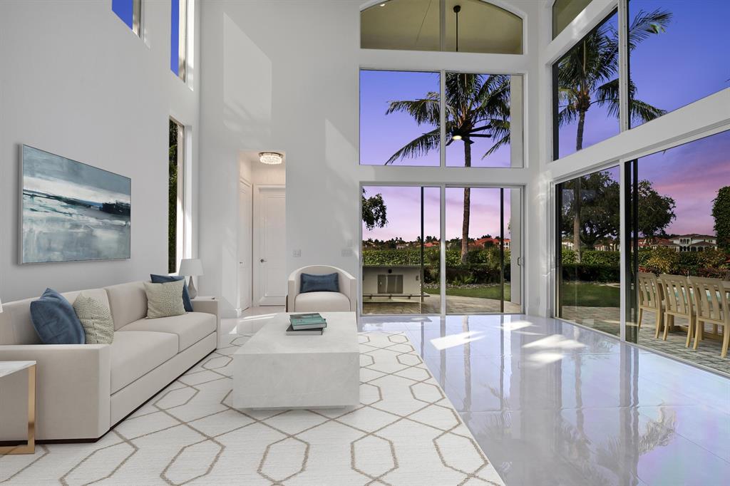 Modern Newly Renovated light filled open two-story floor plan, 5 bdrm 5.2 ba, office, loft, 3 car garage with stunning water golf views located in desirable Frenchman's Reserve Country Club, Palm Beach Gardens, Florida. Clean lines, casual and stylish inviting spaces blend seamlessly offering areas for intimate or larger-scale gatherings. Magnificent water and golf views of the 17th hole. New and renovated, light and bright with porcelain floors, quartz counter tops through-out, new appliances, LED recessed lighting, Impact glass and much more. The outdoor areas offer a secluded oasis surrounded by lush landscaping, inviting pool and spa, covered patio spaces, summer kitchen perfect for relaxing or entertaining. Virtual furniture renderings. Golf Equity Membership required. Enjoy the Lifestyle at Frenchman's Reserve's newly renovated facilities, spectacular golf course, state of the art practice range and facilities, tennis courts, spa, aquatics center, fitness center, walking and biking, beautiful clubhouse, with a variety of dining options, year-round social events and much more. Close to Beaches, World Class shopping, Restaurants and PBI airport.