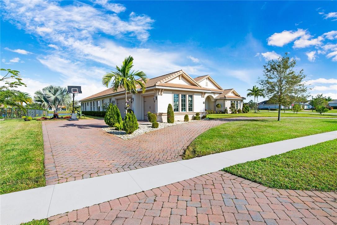 Magnificent courtyard home in one of Davie's most desirable gated communities. This community is beautifully manicured and maintained offering a calm, safe and a pleasant living experience. The location has convenient access to Miami & Ft. Lauderdale business districts, shopping, arts, entertainment, sports venues, airports and more. Built in 2017 with top of the line finishes this home offers oversized master, formal dining area , beautiful eat in Chefs Kitchen and a 3 car garage with refinished epoxy floors. Come and see your new dream home!