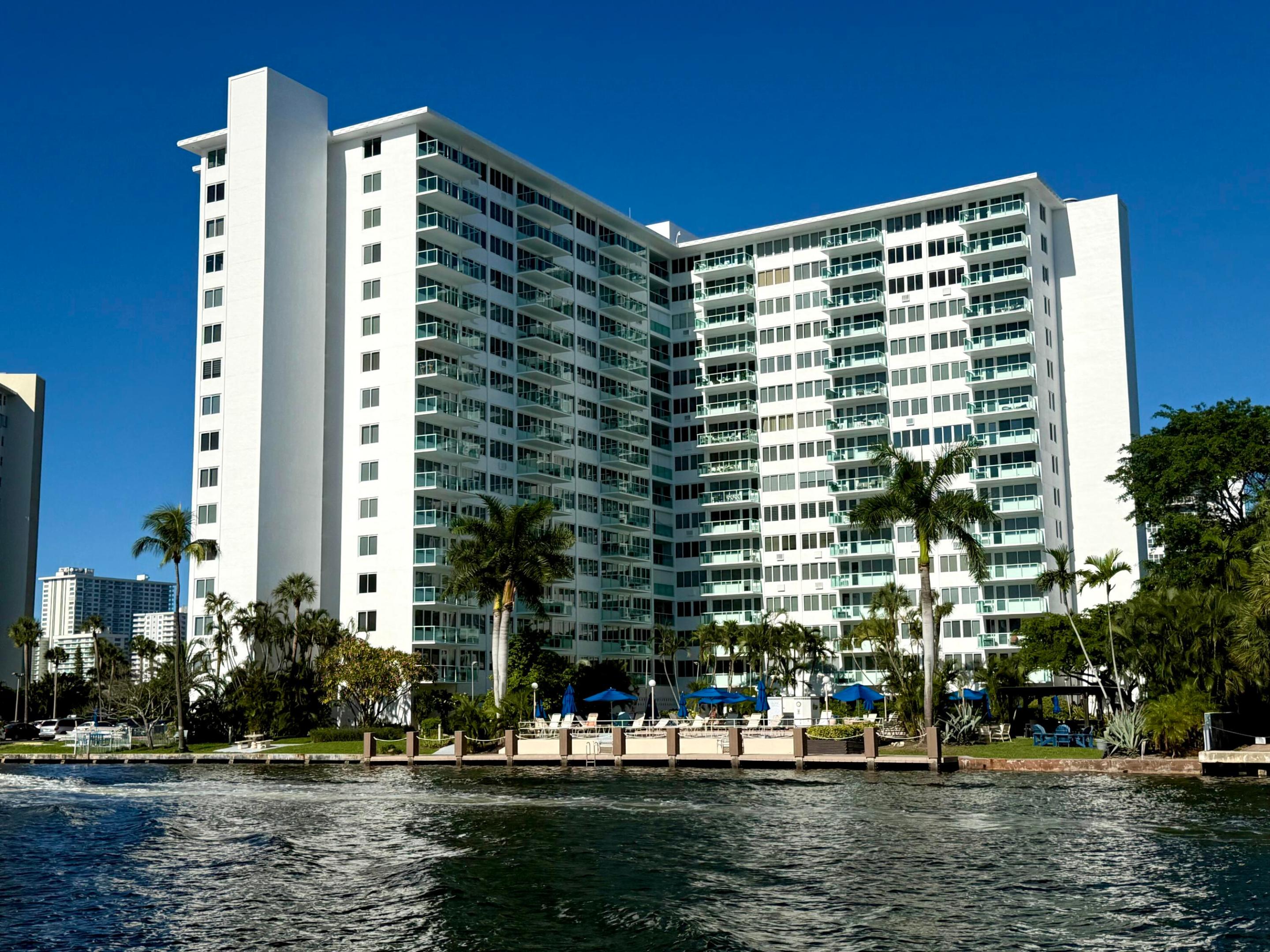 RARELY AVAILABLE 3 bed 2 bath corner Intracoastal unit at the highly desirable Coral Ridge Towers Original! Relax and watch the boats go by on your balcony with new glass panels. The building has completed a major renovation including, concrete restoration, painting, glass balconies, and elevator modernization--all paid by the seller. The unit features a spacious floor plan with a primary suite on each end of the unit. New AC in 2024. New water heater in 2021. Amazing heated pool on the Intracoastal, beautiful landscaping, shuffleboard, putting green, library, fitness and community rooms are just some of the amenities. Cable and internet included in the association fee. Convenient to shopping and dining. Cash only. No rentals.