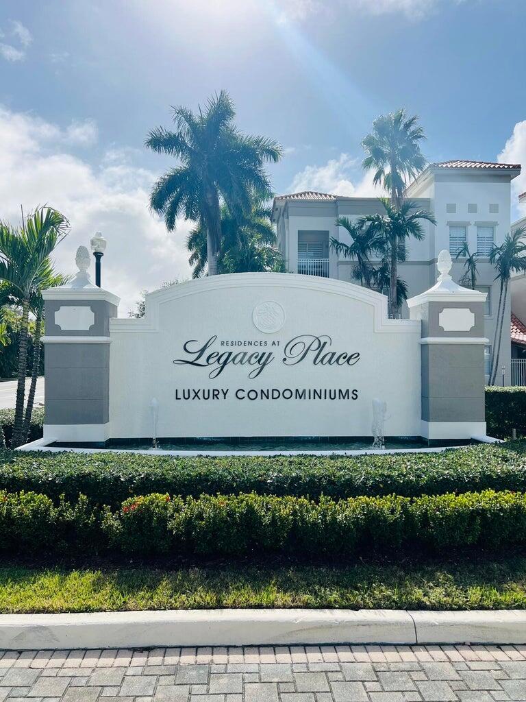 Two Bedroom two bath condo. Desirable gated community in the heart of Palm Beach Gardens. Partial water views from porch & back bedroom. Walk in closets in both bedrooms. Laminate flooring on stairs and main living area. This unit has a new AC, new refrigerator, new washer and painted within the last year. Exterior of buildings have just been painted. Just miles to Downtown at the Gardens and Gardens Mall. Close to I95 for commuters and five miles to beaches. Legacy Place offers pristine pool, gym, business center, recreational facility, security and water/sewer & trash included in HOA fee.
