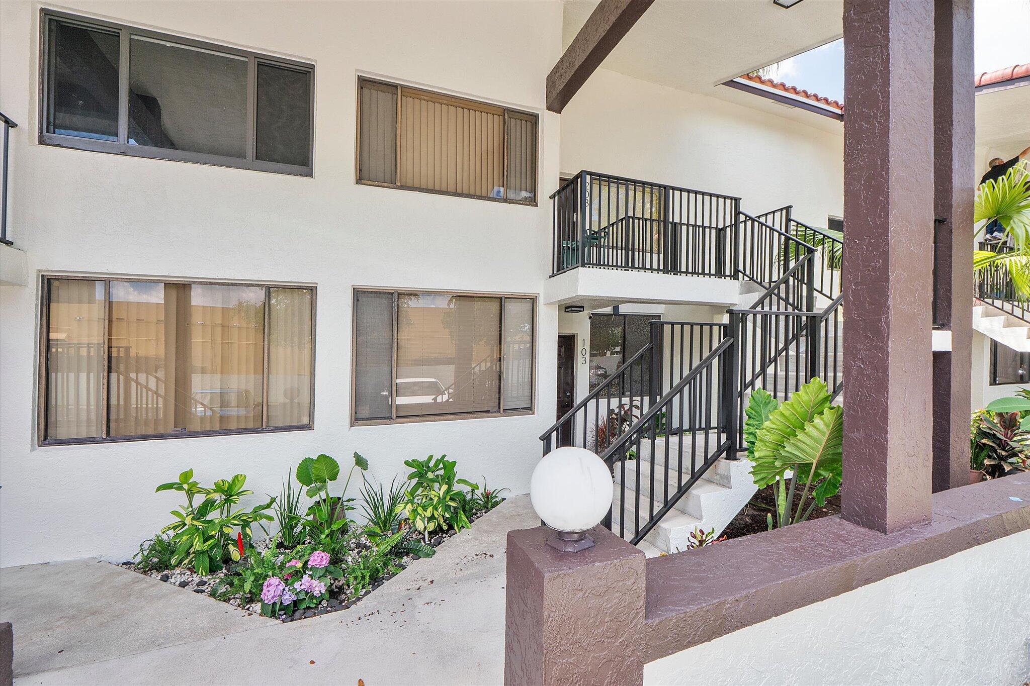 Complete exterior upgrade including roof and painting. Enjoy peaceful lake views from this inviting 2-bedroom, 2-bath condo in Mira Lago, offering 1,075 square feet of well-planned living space. This light-filled residence features an open layout with volume ceilings that create an airy feel throughout. The primary suite includes a walk-in closet and an updated bath with a tiled shower and floor. Wood flooring enhances the main living areas, and the kitchen includes a brand-new stove. Relax on the screened patio overlooking the water. Located in a gated community with a pool and convenient access to shopping, dining, and well positioned near major routes.