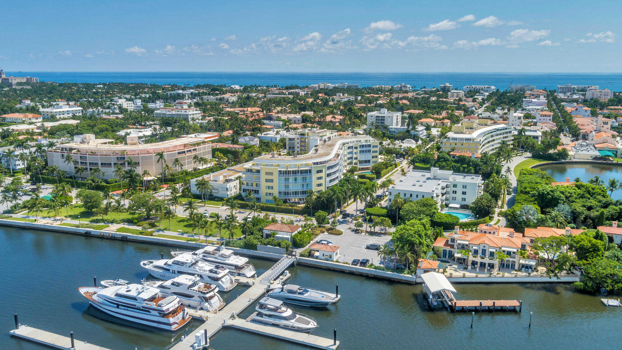 Absolutely breathtaking panoramic views of the Intracoastal Waterway await from the expansive wraparound terraces of this exceptional penthouse, offering some of the finest vistas in Palm Beach. Rarely available, this elegant 3-bedroom, 3-bath residence lives like a private home and showcases timeless architectural details, including beautiful herringbone wood flooring throughout. Designed for both gracious entertaining and relaxed coastal living, every room opens to idyllic terraces with stunning water views. The handsome wood-paneled den, complete with a full bath and oversized walk-in closet, easily serves as a third bedroom or private office. Additional features include soaring ceilings, a spacious kitchen, impact sliding doors, and a convenient laundry closet. Ideally located at prestigious 389 South Lake, just one street from Worth Avenue, this remarkable residence is within walking distance to world-class shopping, fine dining, and the beach.
