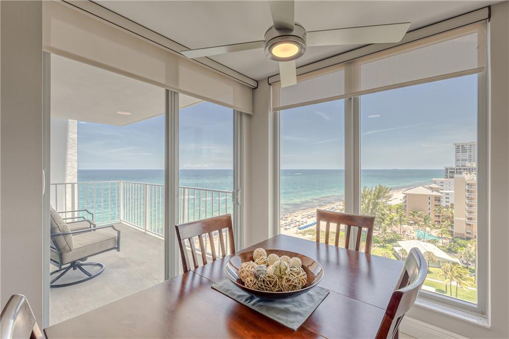 WOW! RARELY available SOUTH facing 2 BR / 2 Bath CONDO in the popular POMPANO AEGEAN with SPECTACULAR OCEAN and INTRACOASTAL / LAKE SANTA BARBARA Views! One unit in from the OCEANfront corner, this is considered one of the most DESIRABLE locations in the building! This 1520 sf unit has been FULLY REMODELED and is being offered FULLY FURNISHED! TWO WALK-IN Closets in the Master Bedroom! WASHER and DRYER in the unit!. The AEGEAN is located on a WIDE section of SANDY BEACH just SOUTH of the POMPANO PIER. Close to many SHOPS and RESTAURANTS! This WELL MANAGED Building includes all the amenities: Pool, Spa, Beach Access, Ping- Pong, Fitness Center, Recreation Room, Library and more. Must See to appreciate - WILL NOT LAST! WOW! RARELY available SOUTH facing 2 BR / 2 Bath CONDO in the POMPANO AEGEAN with SPECTACULAR OCEAN and INTRACOASTAL / LAKE SANTA BARBARA Views!