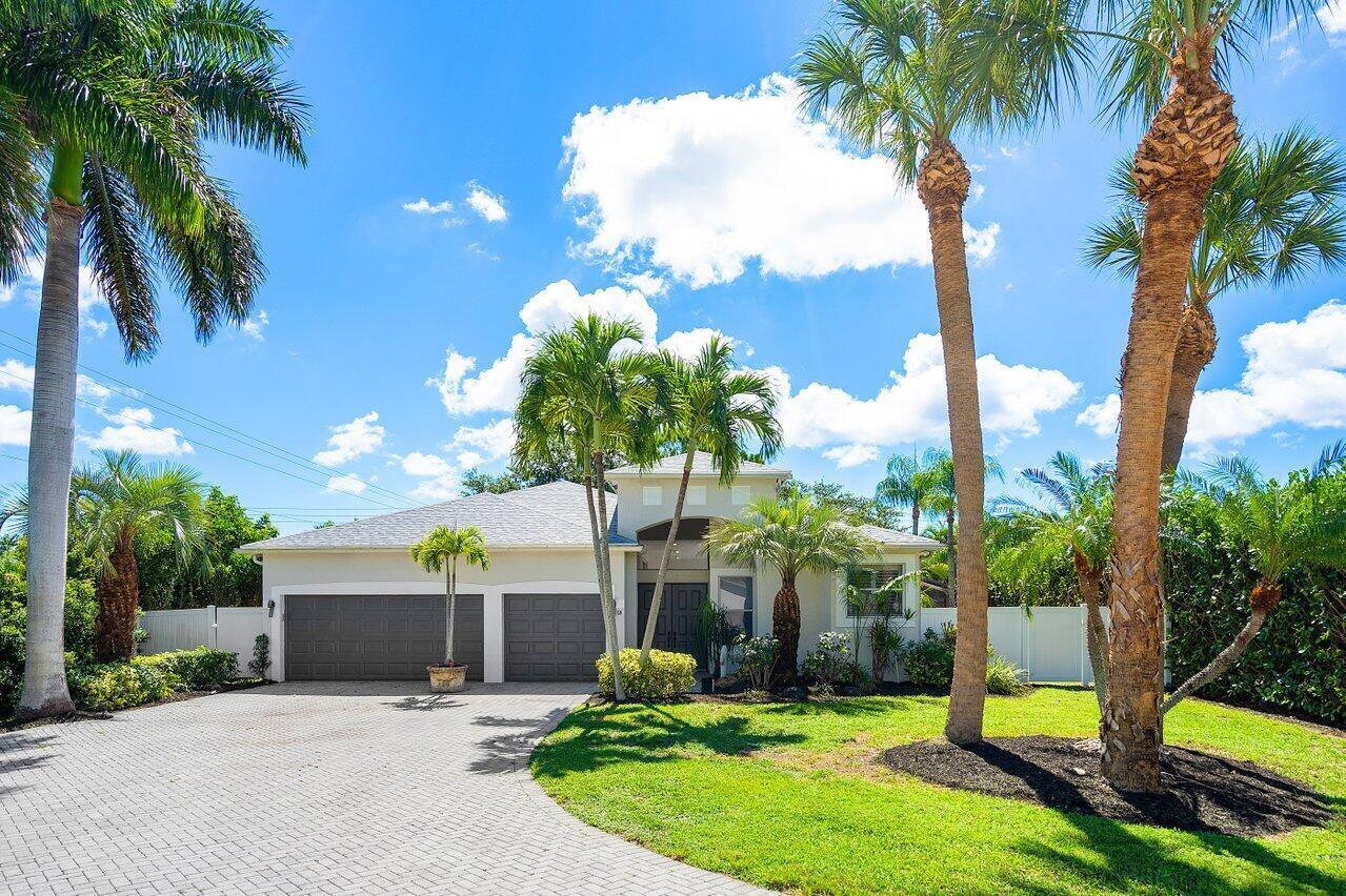 Extremely rare 4 bed/4 bath courtyard home in exclusive east gated community! Features new quartzite kitchen with stainless steel appliances. A formal dining room and living room, coffered ceilings, huge master suite with tub, rain shower, walk-in closets, 3 car garage with AC. Additional storage in the garage and electrical connection for generator. Pool with waterfall, screened patio, guest house-great for related living, astro turf back yard, corner lot, largest lot the community. Close to beaches, Lake Ida area in Delray, Atlantic Ave, shopping, restaurants and so much more! Home available 9/1. First, last and security deposit required with HOA approval.
