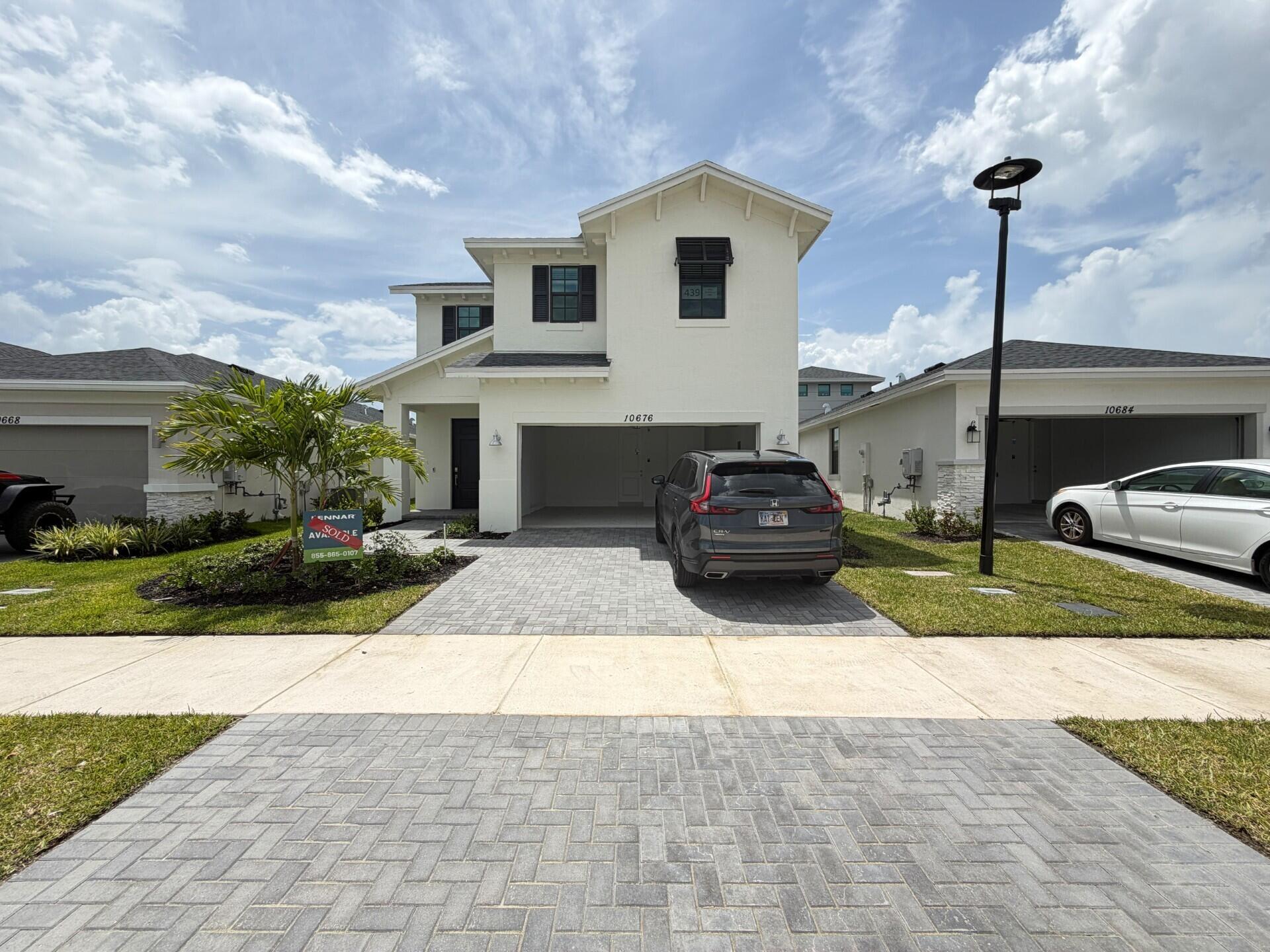 This new two-story home is a modern take on a classic design. The foyer leads to an open floorplan among the kitchen, dining room and living room in a breezy layout that prioritizes functionality, along with an attached patio to offer outdoor moments. Throughout the home is a sprawling upstairs loft made for entertainment and a total of three bedrooms, including the tranquil owner's suite with a full-sized bathroom. GOLF COURSE HOMESITE