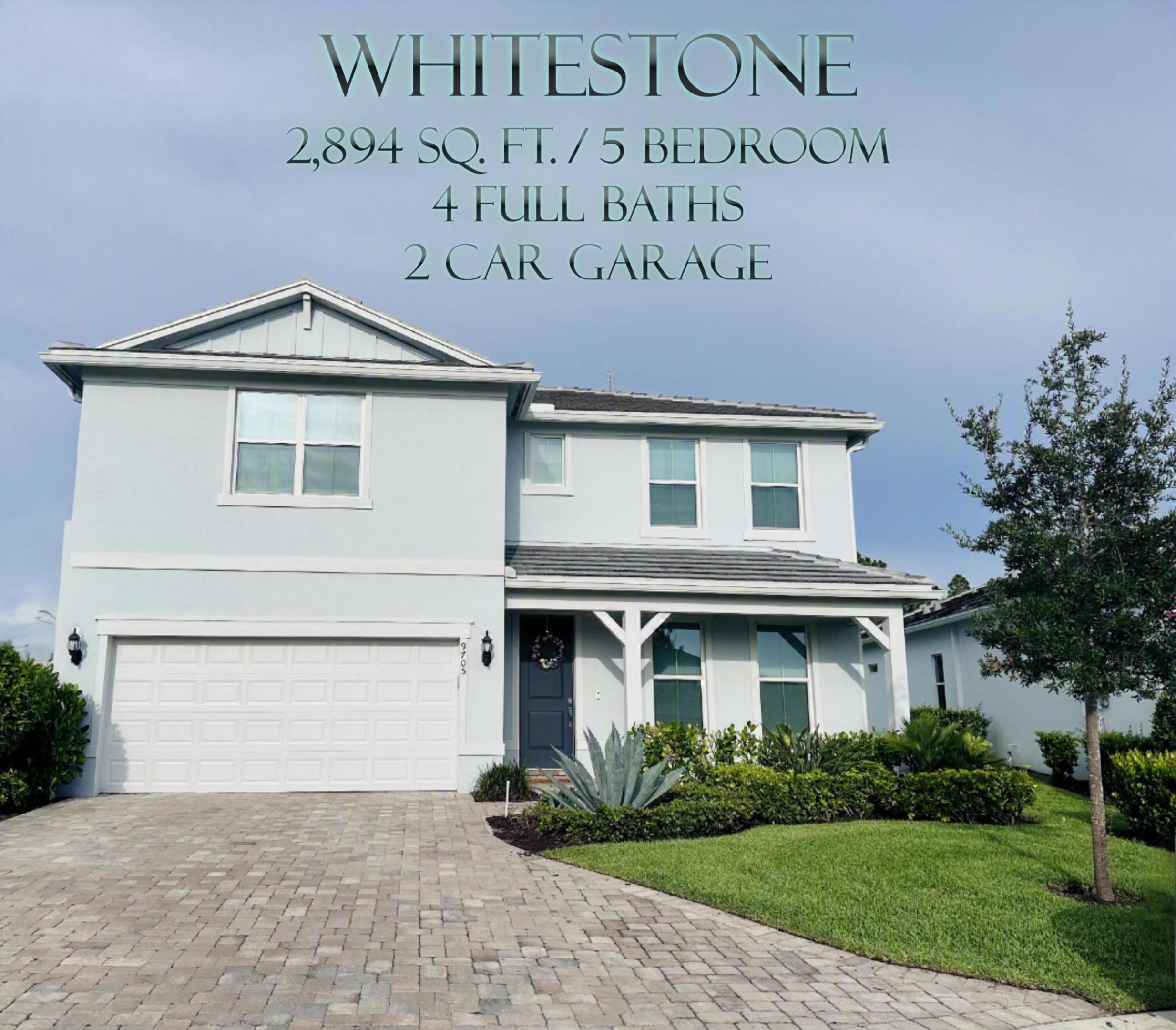Dreaming of buying a Builder's New Construction Open Concept home, but don't want to wait? Your wish comes true today in Stuart's Highpointe Pulte community with this upgraded Move-In Ready 5 Bedroom, 4 Full Bath plus Open Loft recreational space 2-Story Whitestone model recently built in 2024 w/Impact Windows & Doors, large laundry rm, nestled on private cul-de-sac lot that backs to a serene wooded natural preserve. 1st floor has Primary Suite w/oversized walk-in shower, separate soaking bathtub PLUS 5th En-suite that could be office/den/guest room, all under Vaulted Ceilings including the spacious Kitchen w/Hostess Island inviting larger gatherings in Dining and Great Room areas that open to Lanai Patio using Multi-Slide Glass Doors that seamlessly disappear when pushed open. Must see!