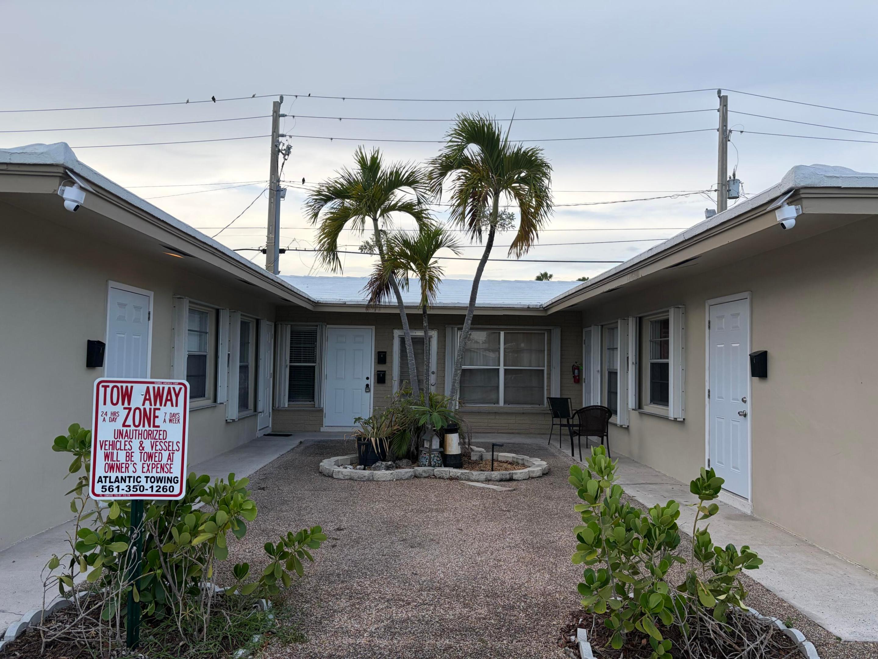 Modern updated studio apartment available now and located in Downtown Deerfield Beach in The Cove. Walking distance to the beach, pier, LA fitness, Publix, restaurants, bars, retail shopping and much more! New remodeled kitchen, new applicances, new remodeled bathroom. Studio apartment with full kitchen features refrigerator, stove top and microwave. Full bathroom with shower, spacious walk-in closet, and wall a/c (low electric bills!). Tile floors! No carpet! Available immediate move-in! Plenty of natural light. No HOA. Quick Approvals! Laundry/dry cleaners located near property. Water and sewer included in rent. Accordion hurricane shutters on all windows.